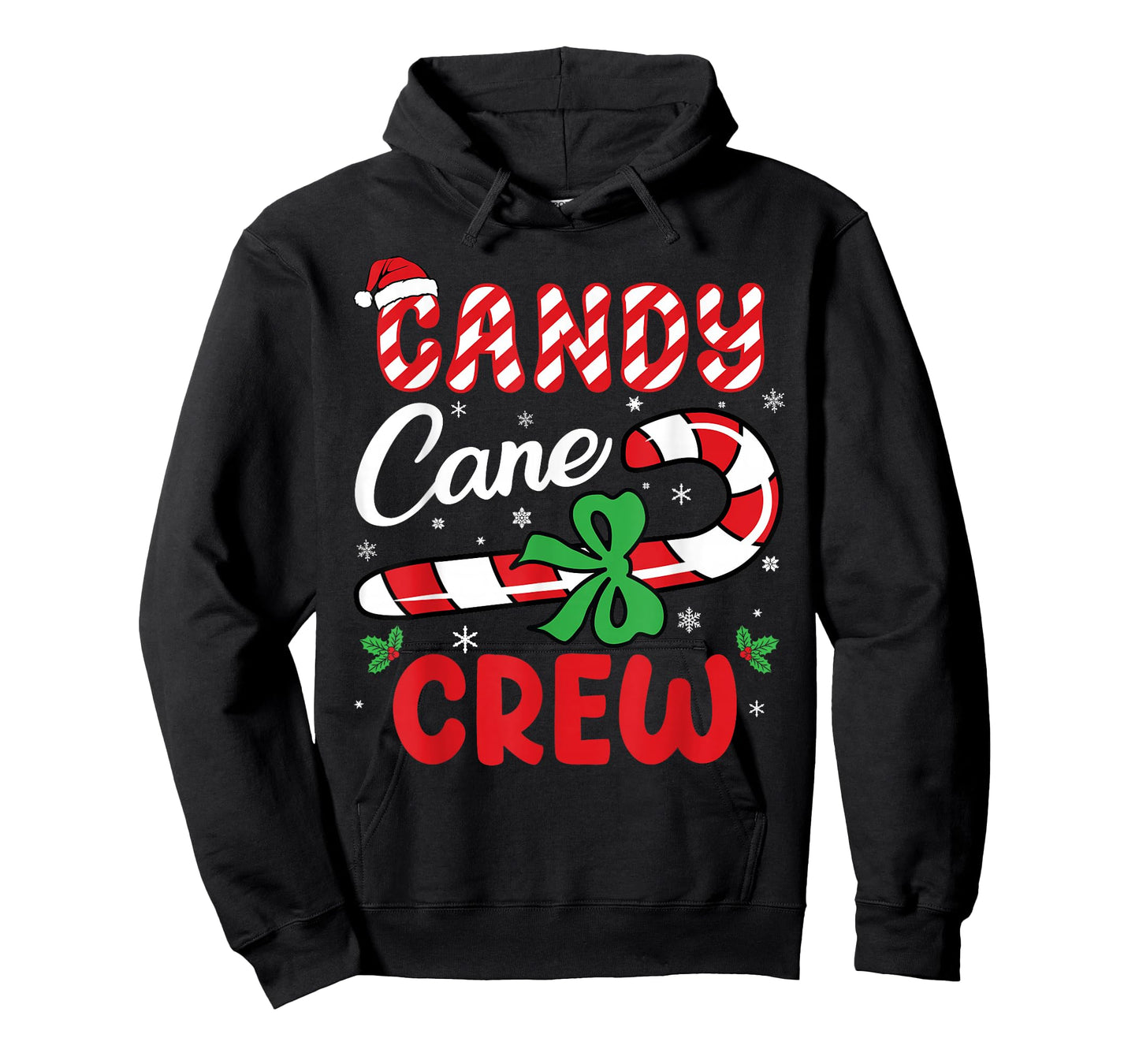 Candy Cane Crew Christmas Men Women Boys Girls Kids Adults T-Shirt