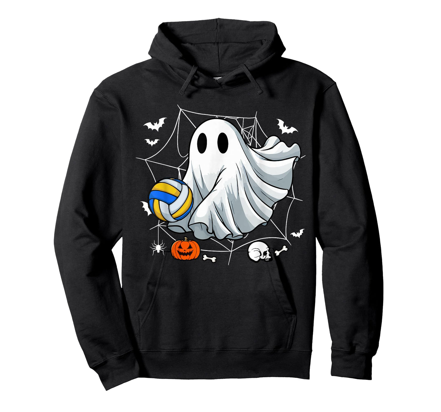 Boo Ghost Costume Halloween Playing Volleyball Player Team T-Shirt