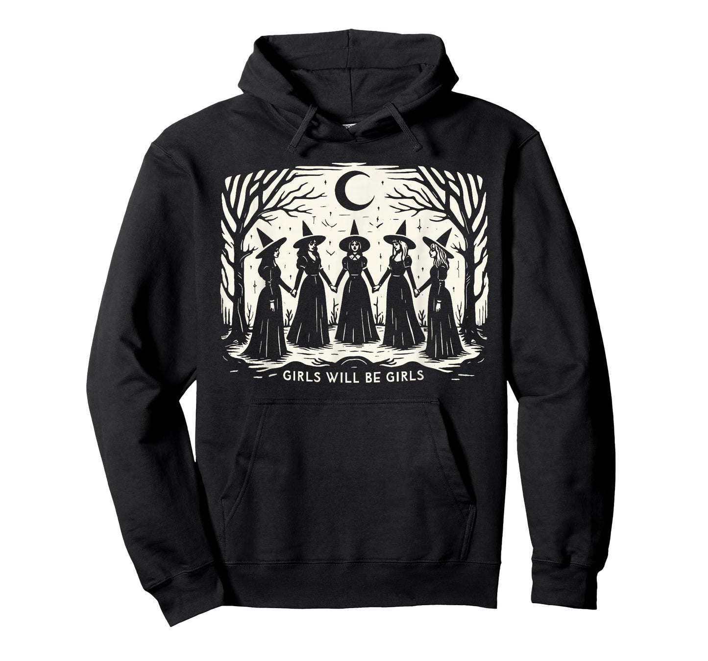 Girl Will Be Girls Witch Witchy Spooky Season Halloween T-Shirt