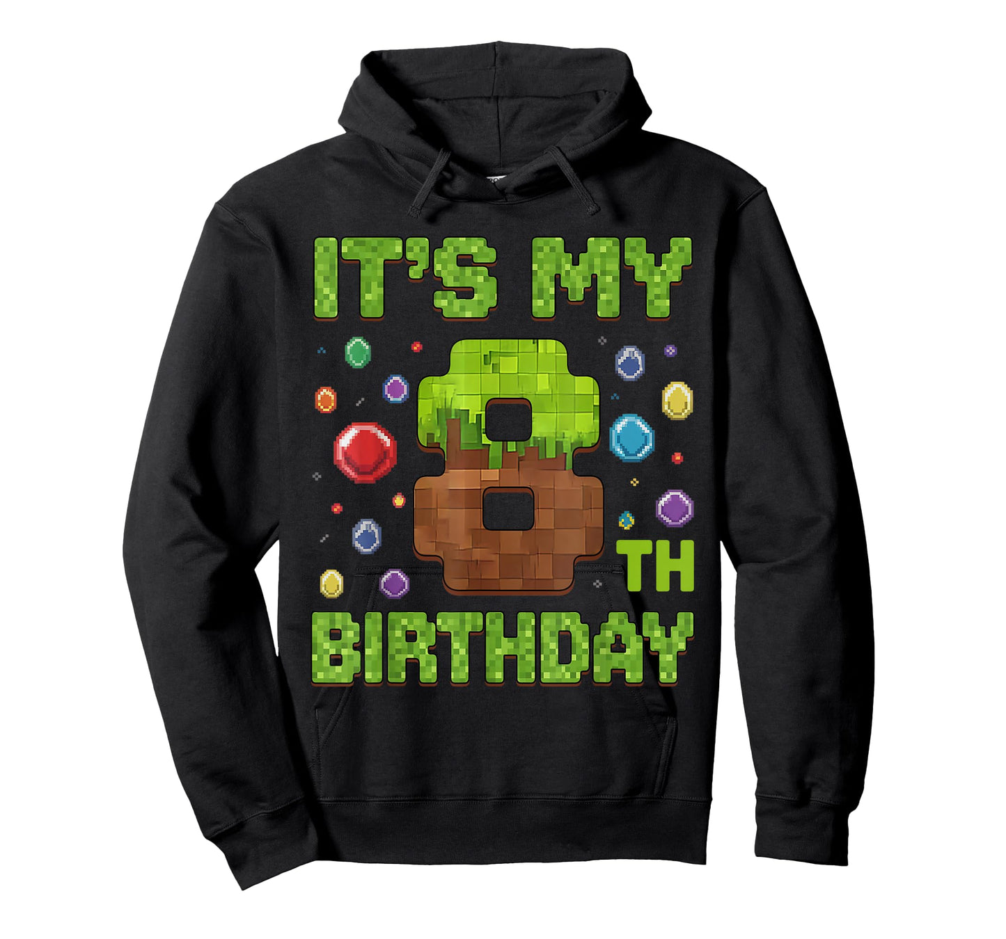 Kids It's My 8th Birthday Video Game Pixel 8 Year Old T-Shirt