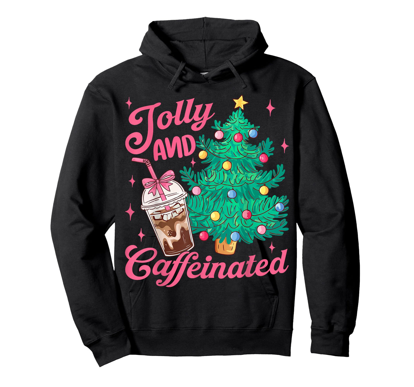 Jolly and Caffeinated Tis The Season Coffee Lover Christmas T-Shirt