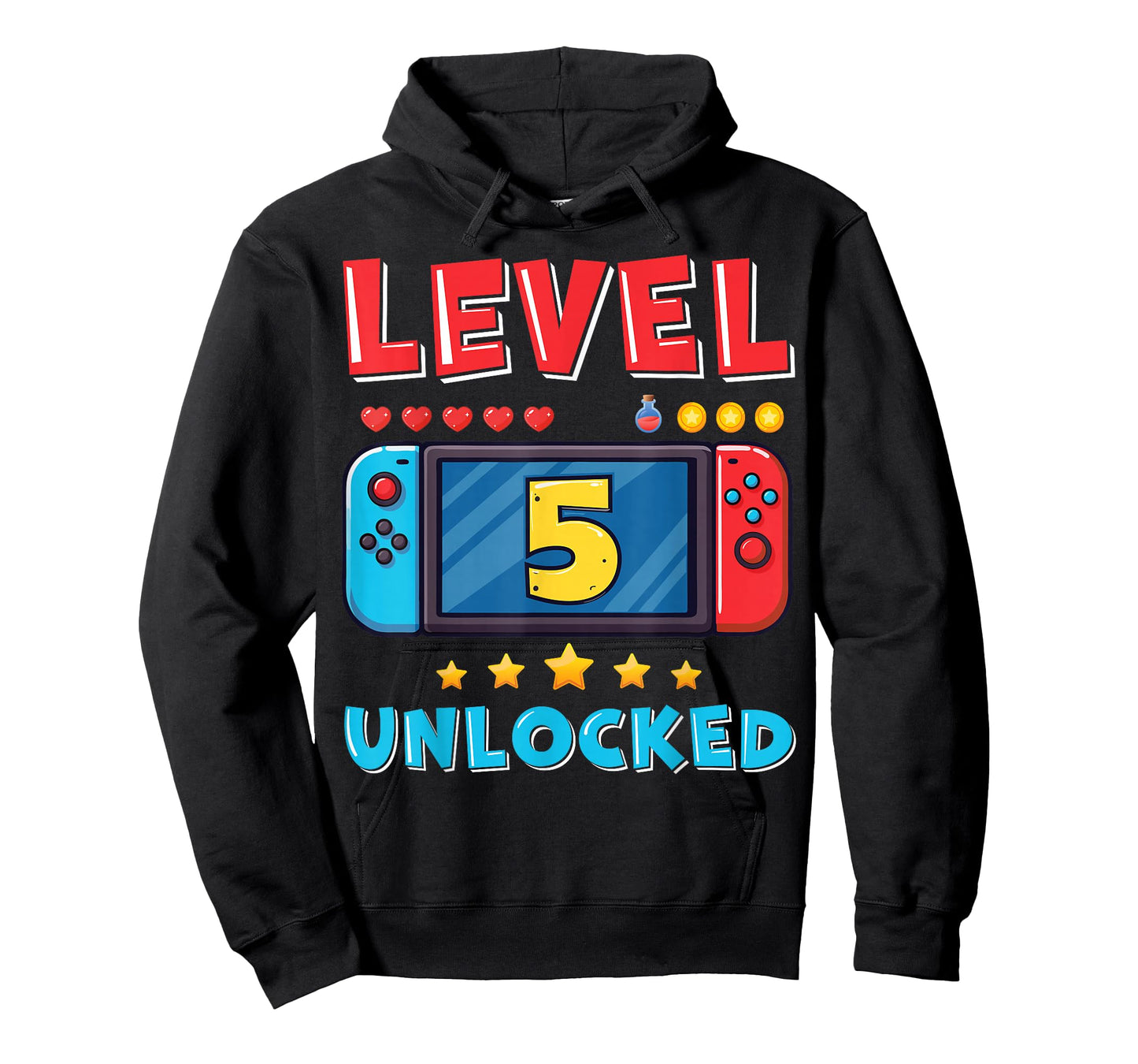 5 Year Old Bday Decorations Son Gamer Boy 5yr 5th Birthday T-Shirt