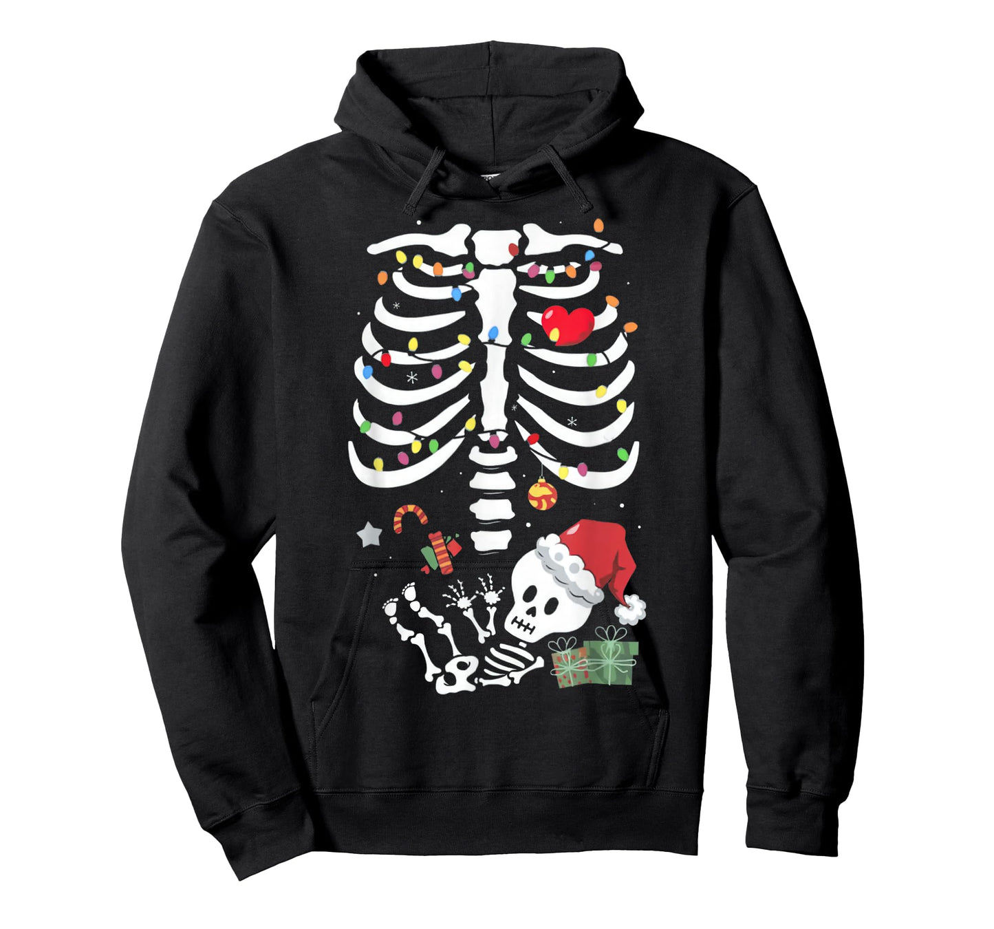 Cute Skeleton Baby Xmas Maternity Mom Pregnancy Christmas T-Shirt