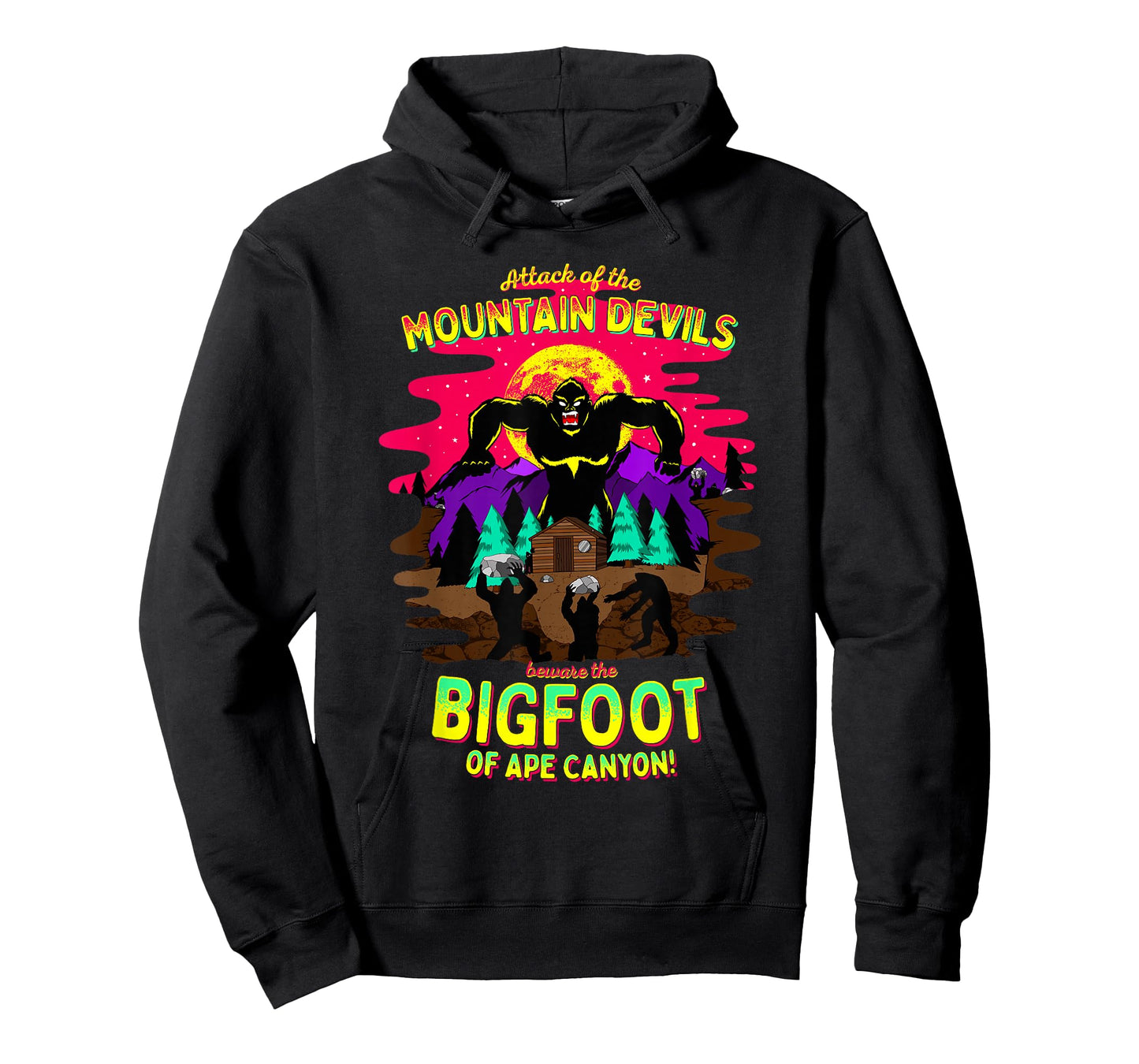 Bigfoot Battle of Ape Canyon Mt St Helens 1924 Retro Cryptid T-Shirt