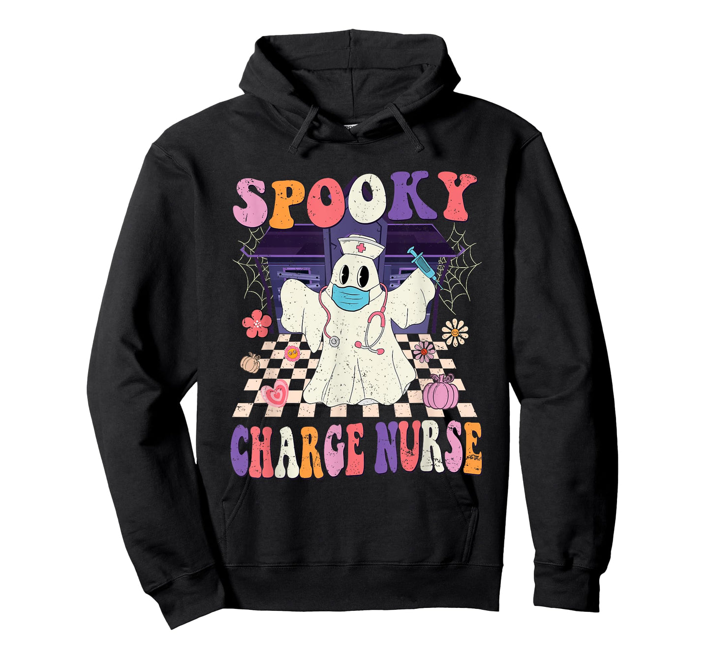 Groovy Spooky Charge Nurse Funny Halloween Costume T-Shirt