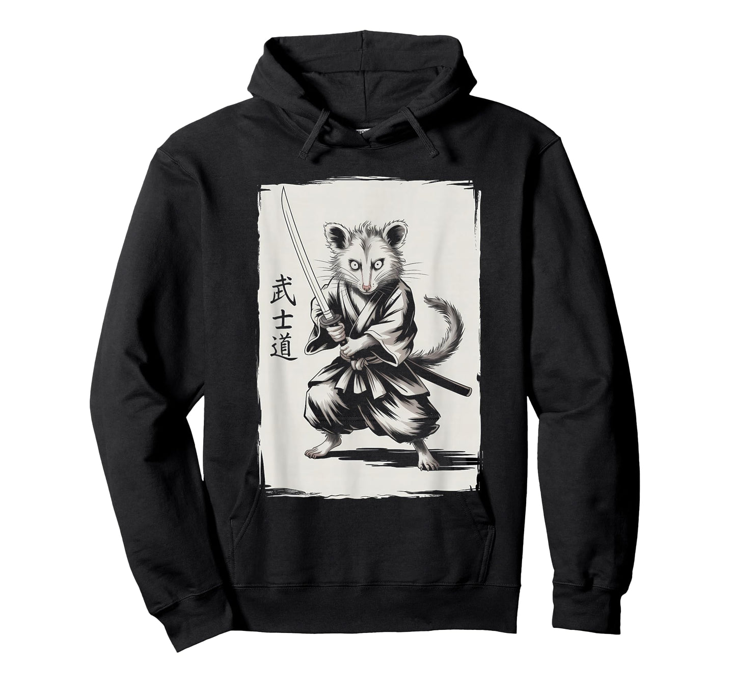 Samurai Opossum Shirt Japanese Culture Art Cool Anime Gifts T-Shirt