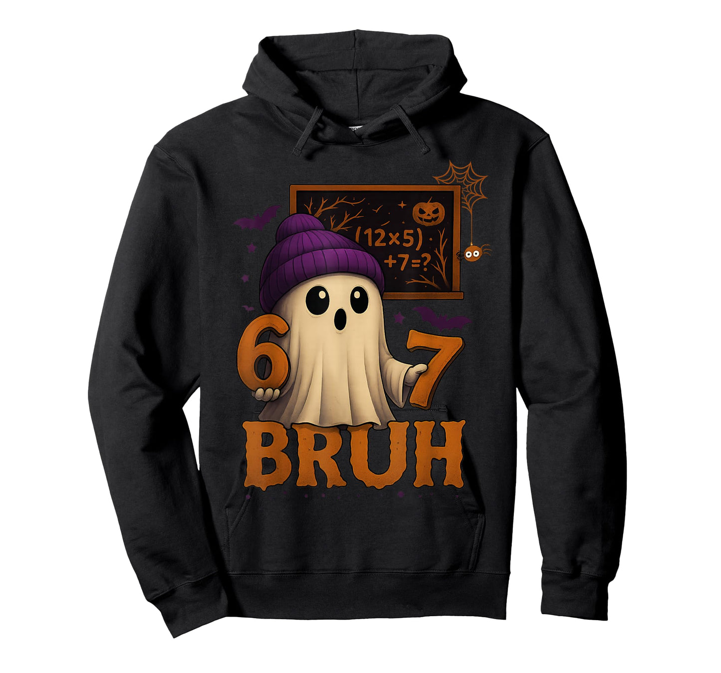 Funny Math Ghost 67 Bruh Halloween Meme Teacher Equation T-Shirt