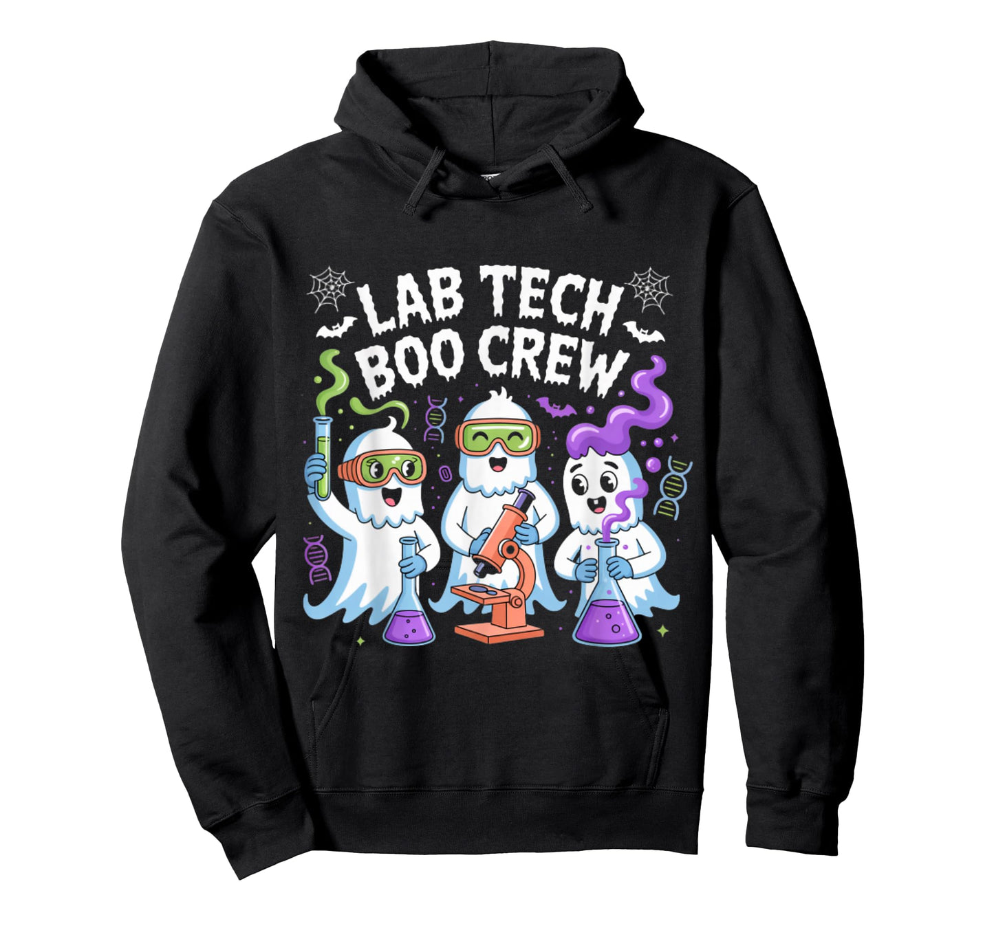 Lab Tech Boo Crew Funny Halloween Science Ghosts T-Shirt