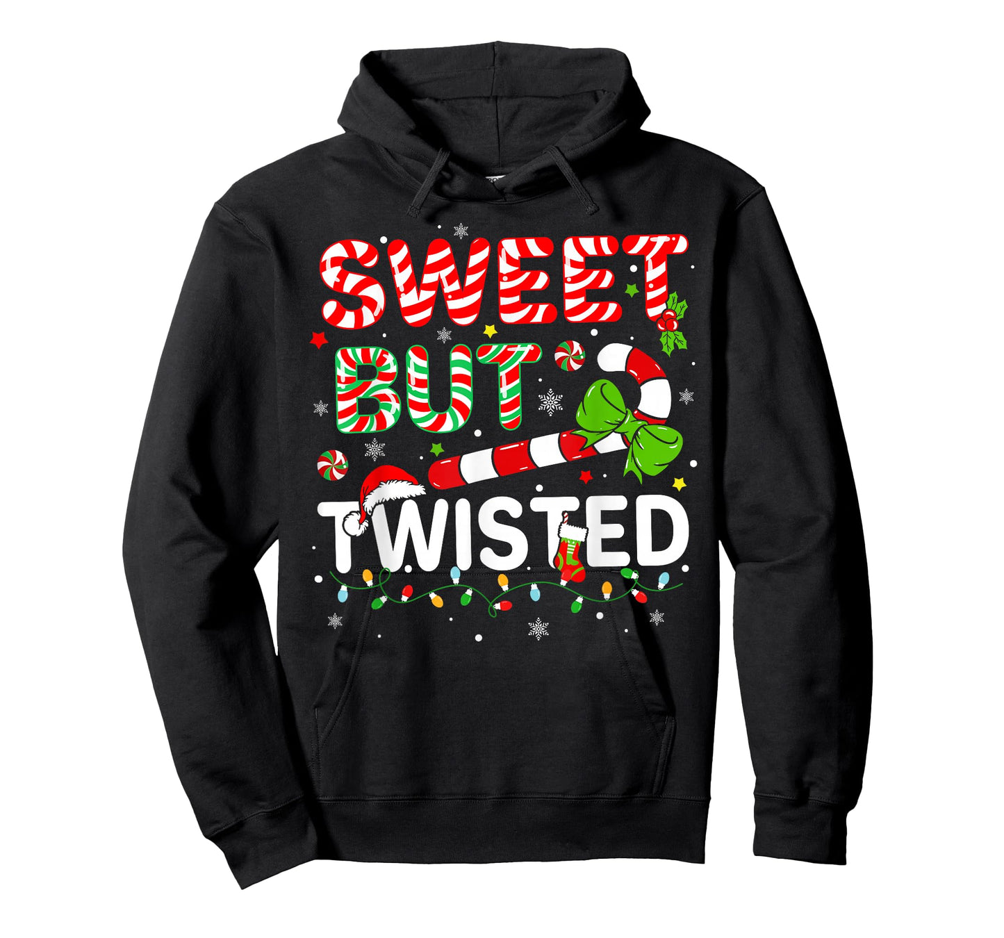 Sweet But Twisted Funny Christmas Candy Cane Xmas Holiday T-Shirt