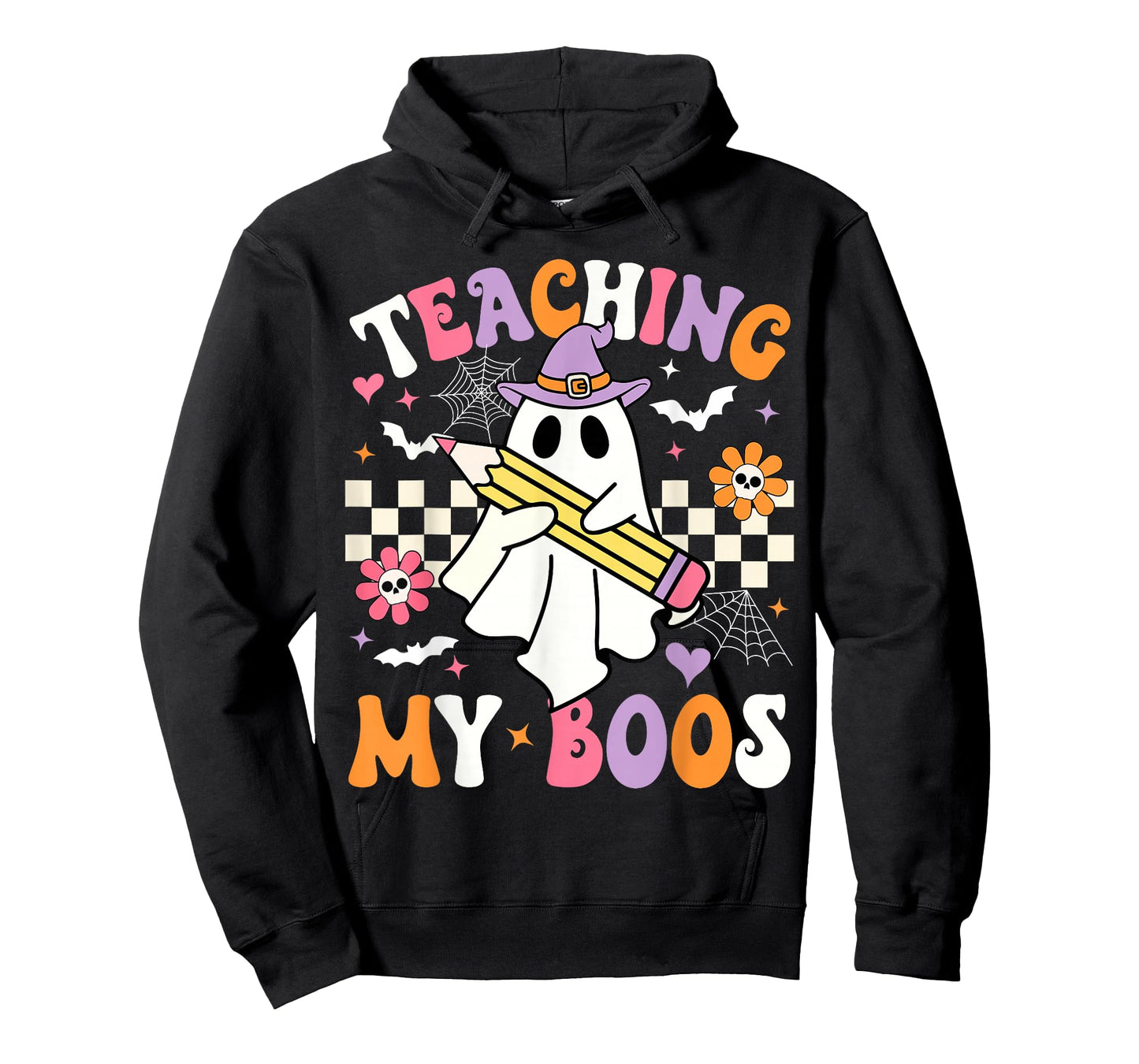 Teaching My Boos Ghost Teacher Cute Groovy Halloween Teacher T-Shirt