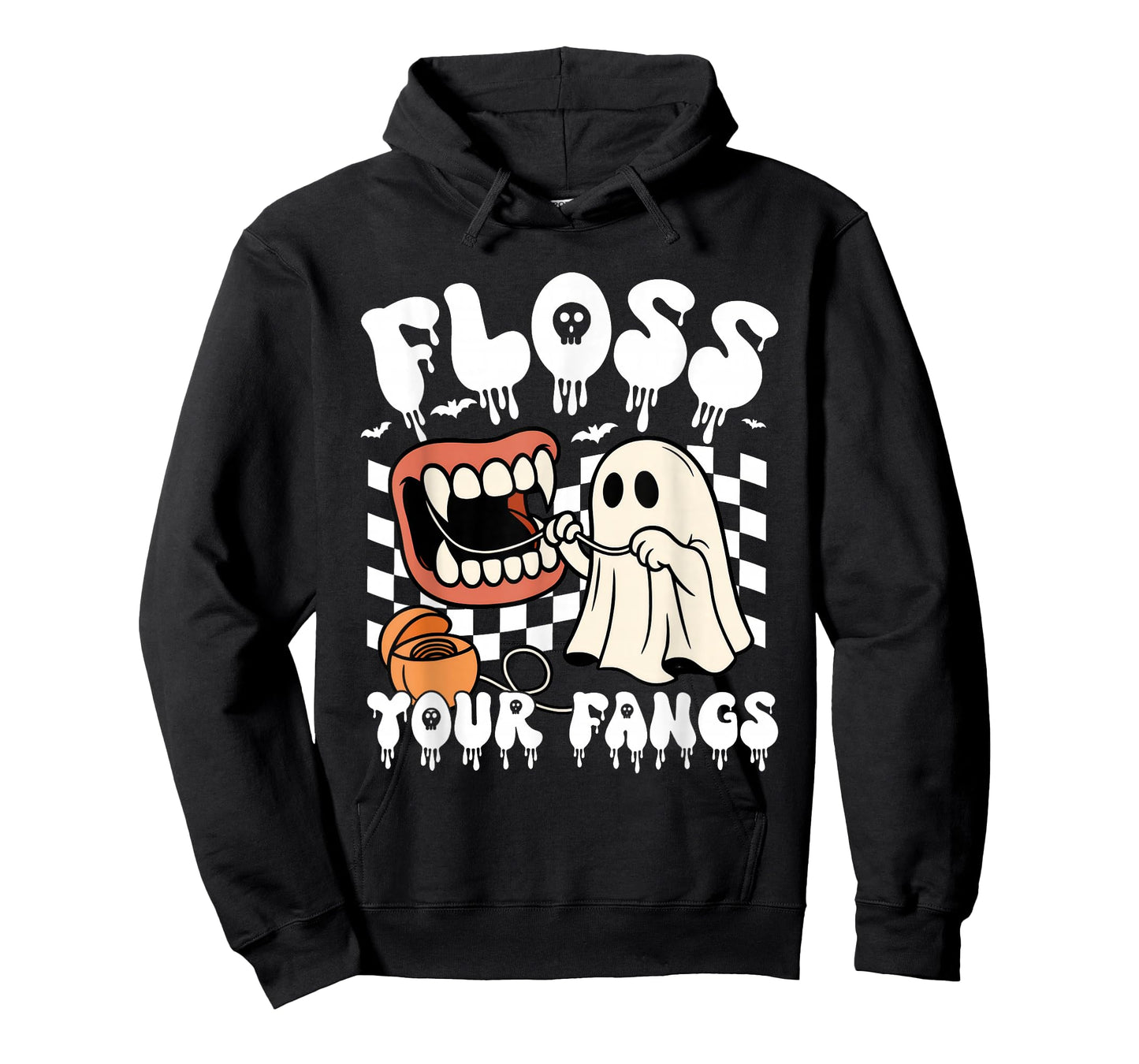 Floss Your Fangs Boo Dental Halloween Funny Spooky Dentist T-Shirt