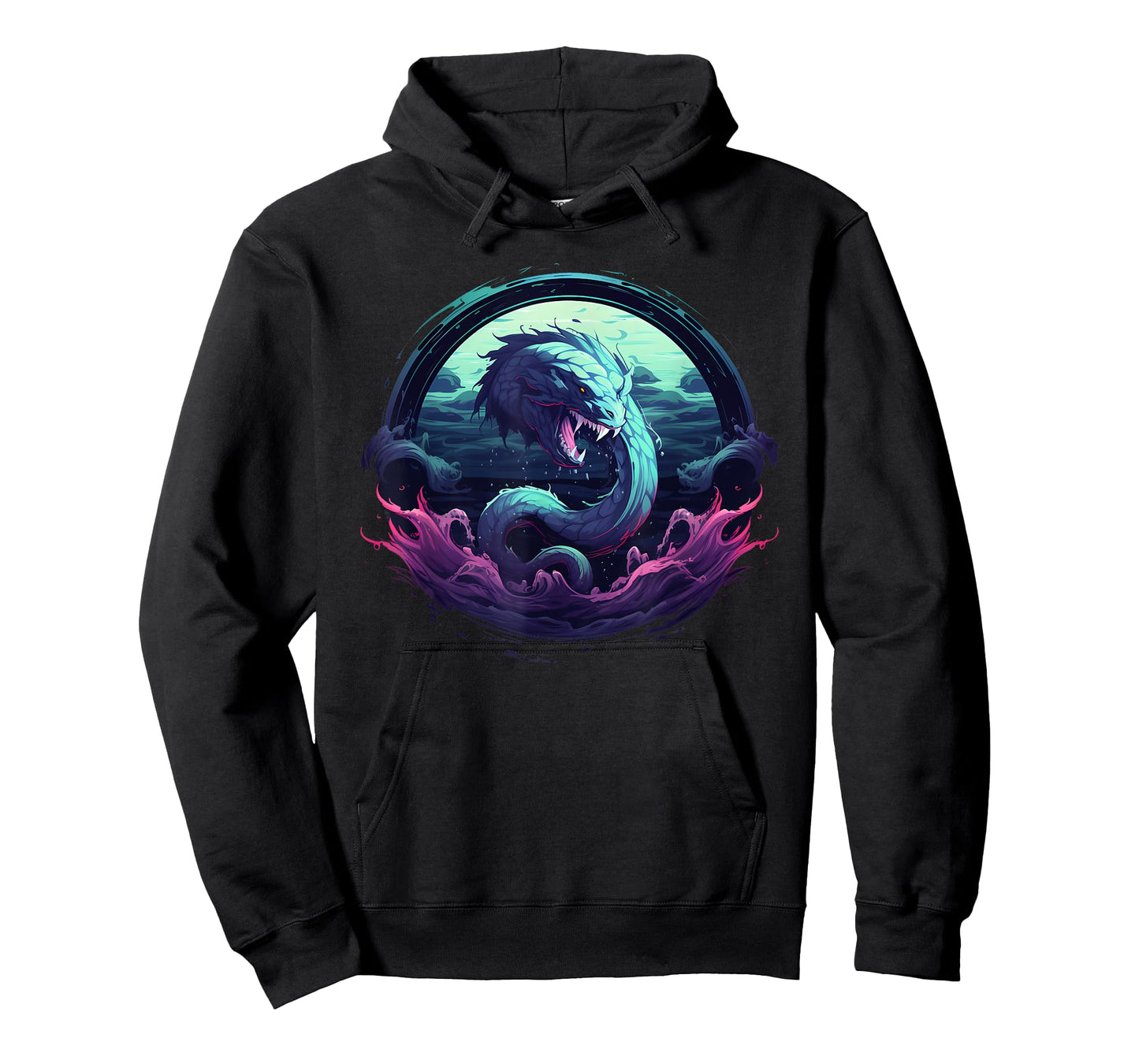 Sea Monster Leviathan Ocean Creature Vintage Art Graphic T-Shirt