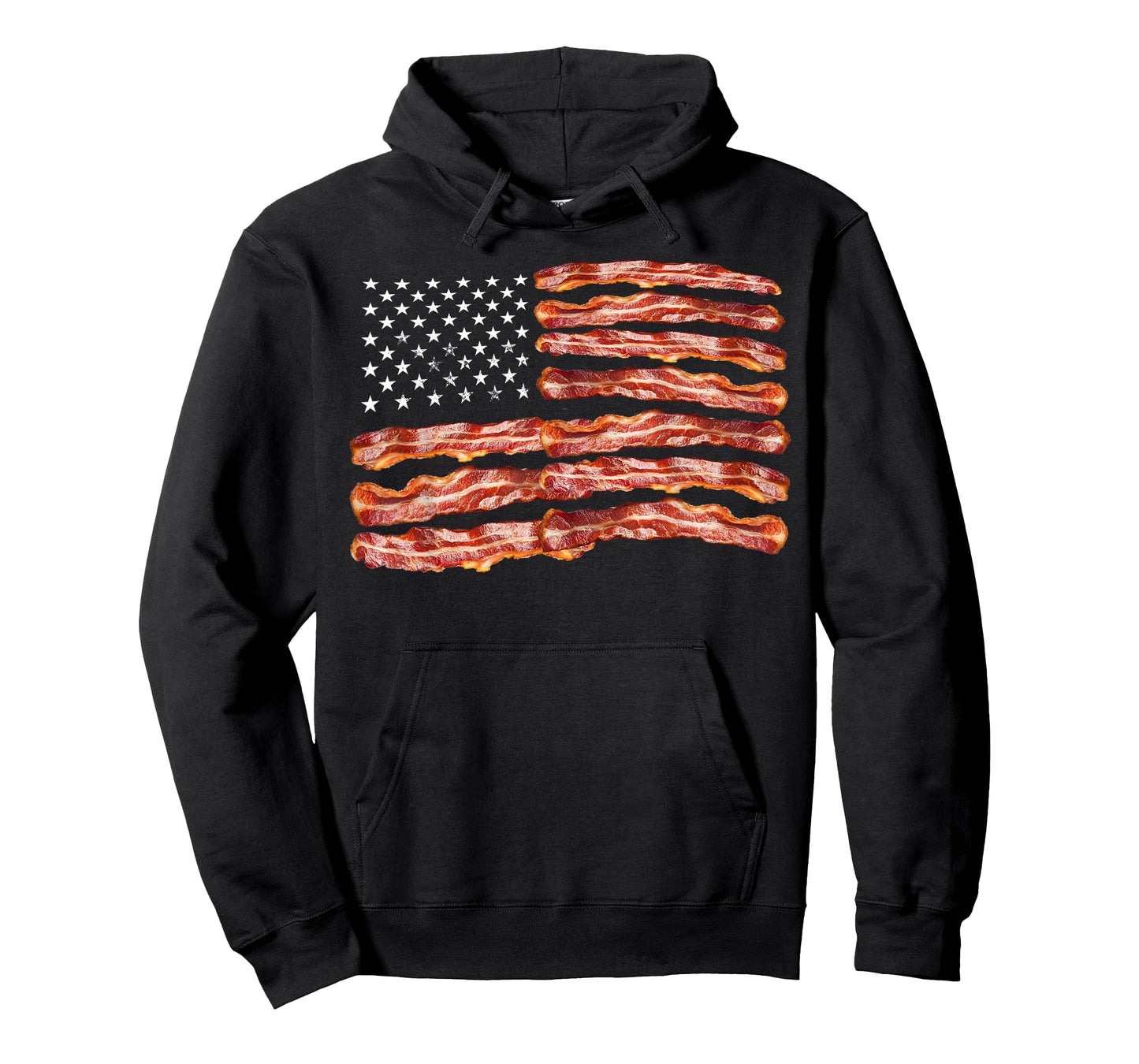 Bacon Flag USA Dried Pigs US Funny 4th Of July Joke Grill T-Shirt