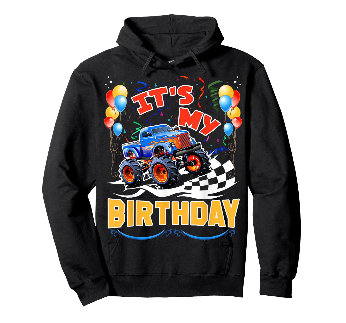 It Is My Birthday Boy Monster Truck Car Party Day Kids Cute T-Shirt