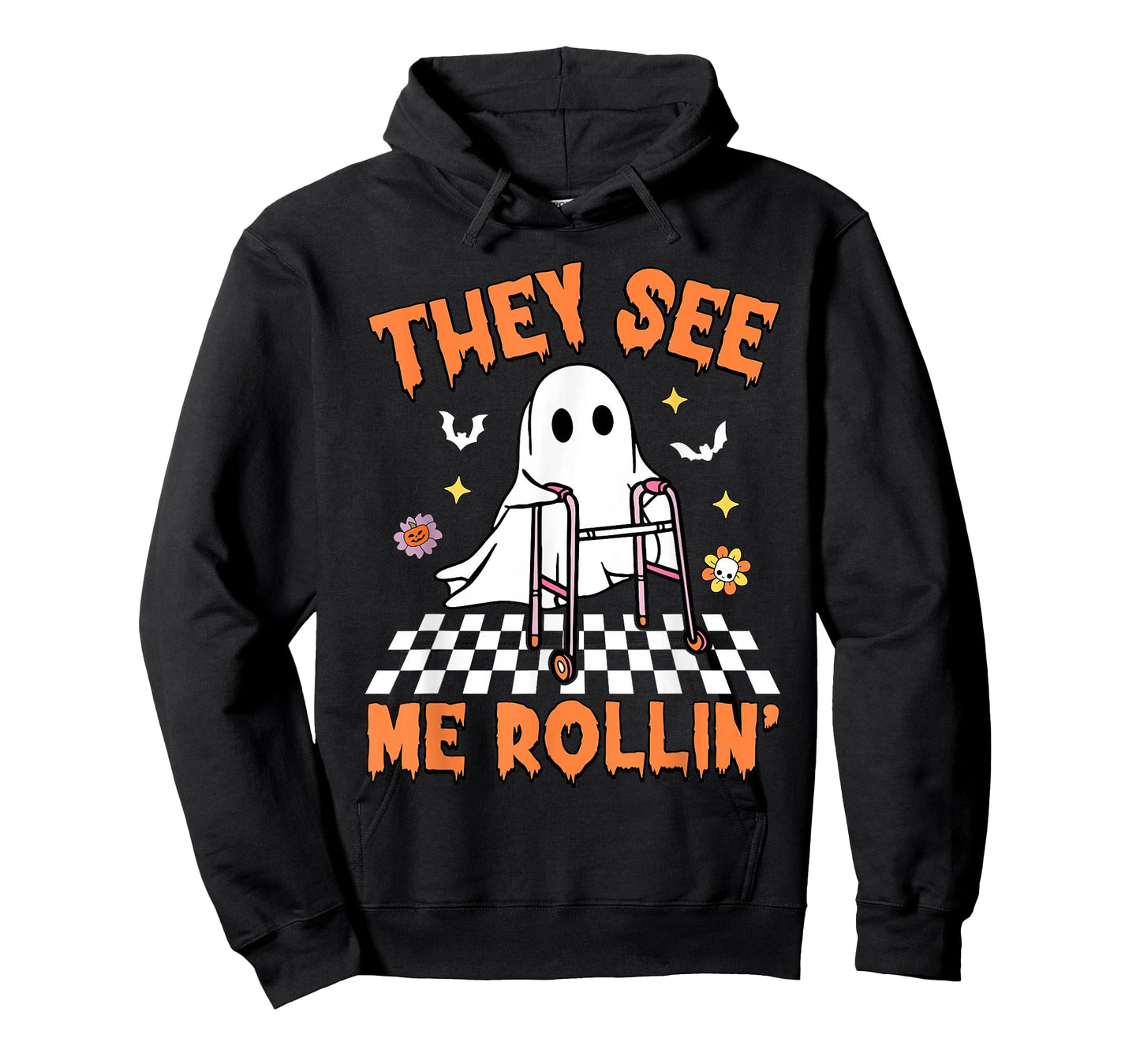 Funny Ghost They See Me Rollin Physical Therapy Halloween T-Shirt