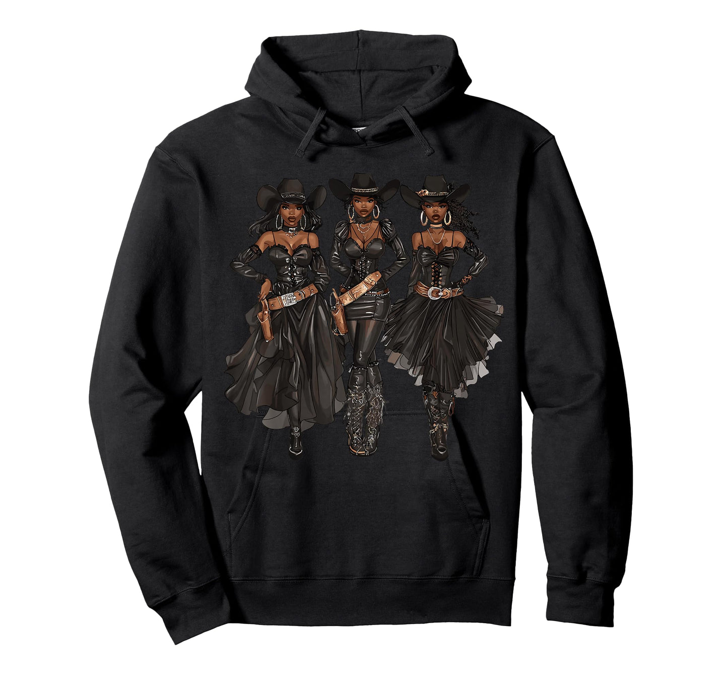 Black African American Cowgirl Western Country Texas Rodeo T-Shirt