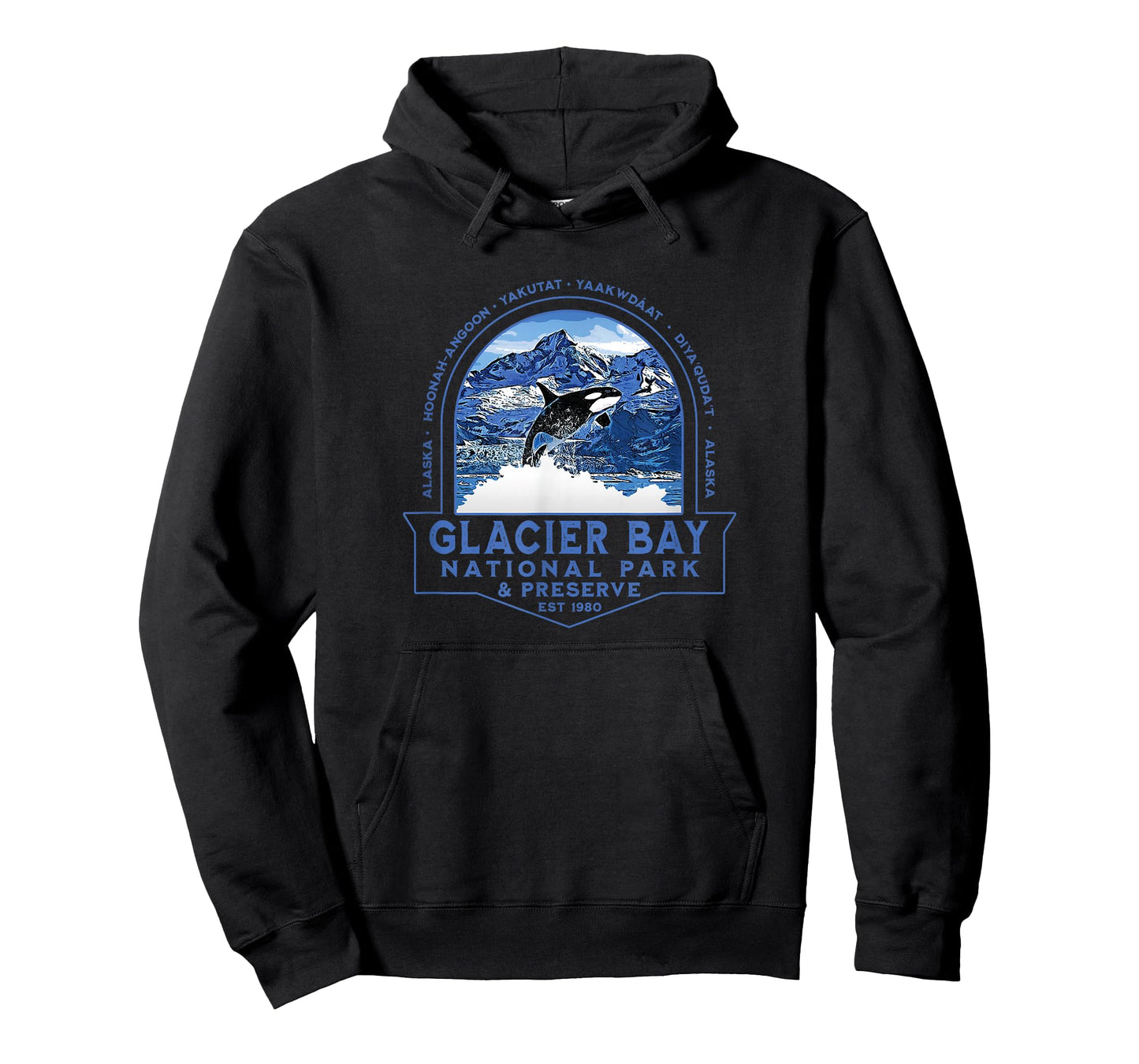 Glacier Bay National Park Alaska Orca Mountains Souvenir T-Shirt