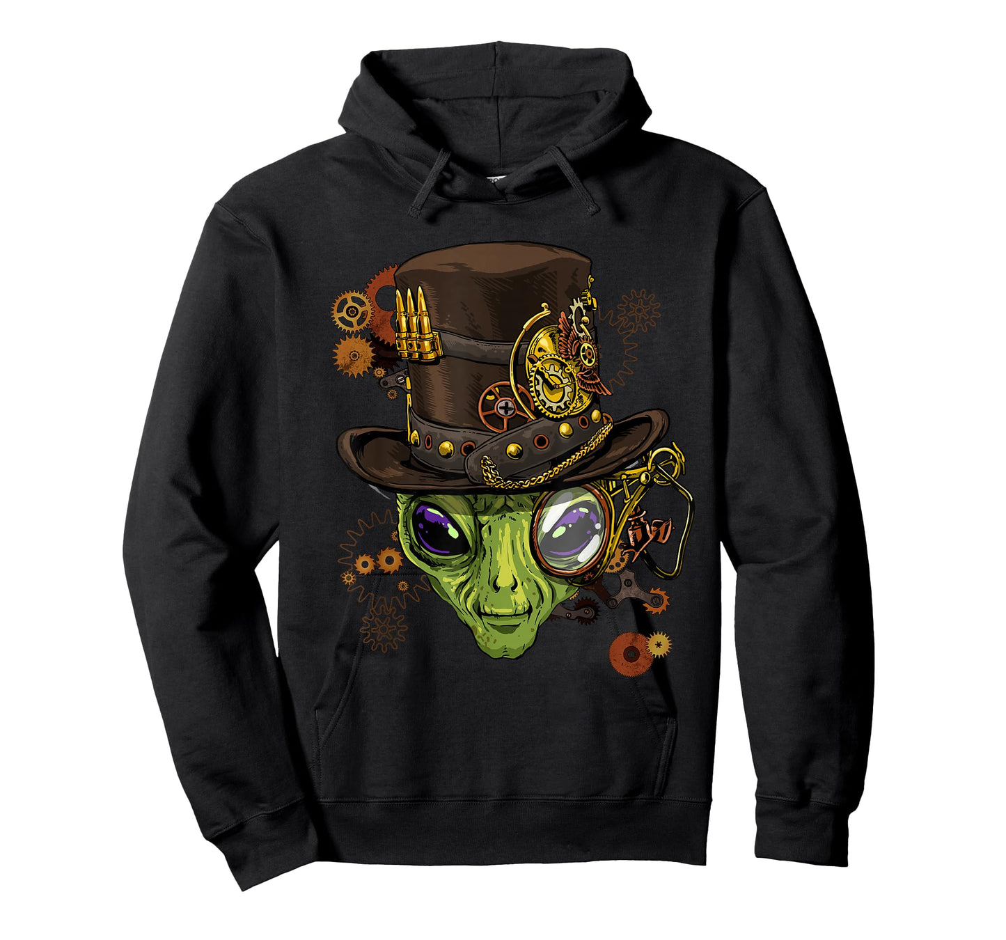Alien Shirt Victorian Steampunk Gears UFO Ancient Alien Head T-Shirt