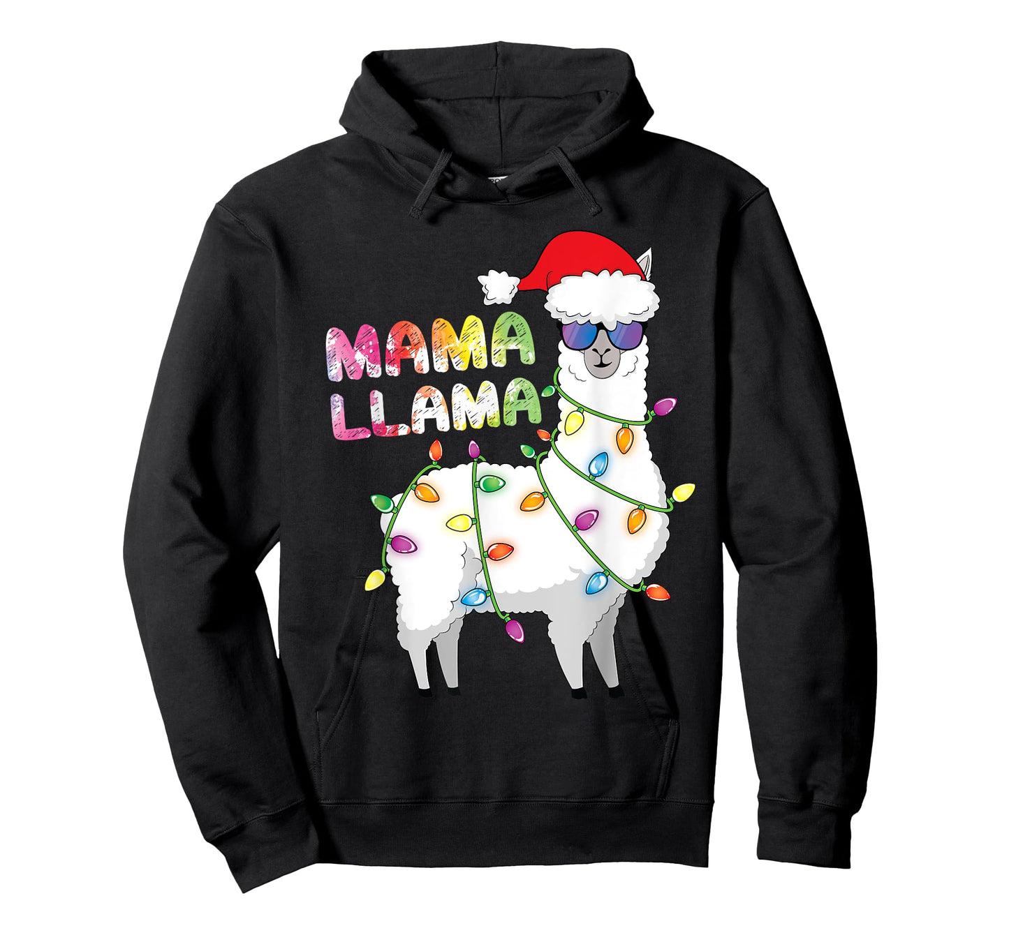 Mama Llama Women Funny Matching Christmas Llama T-Shirt