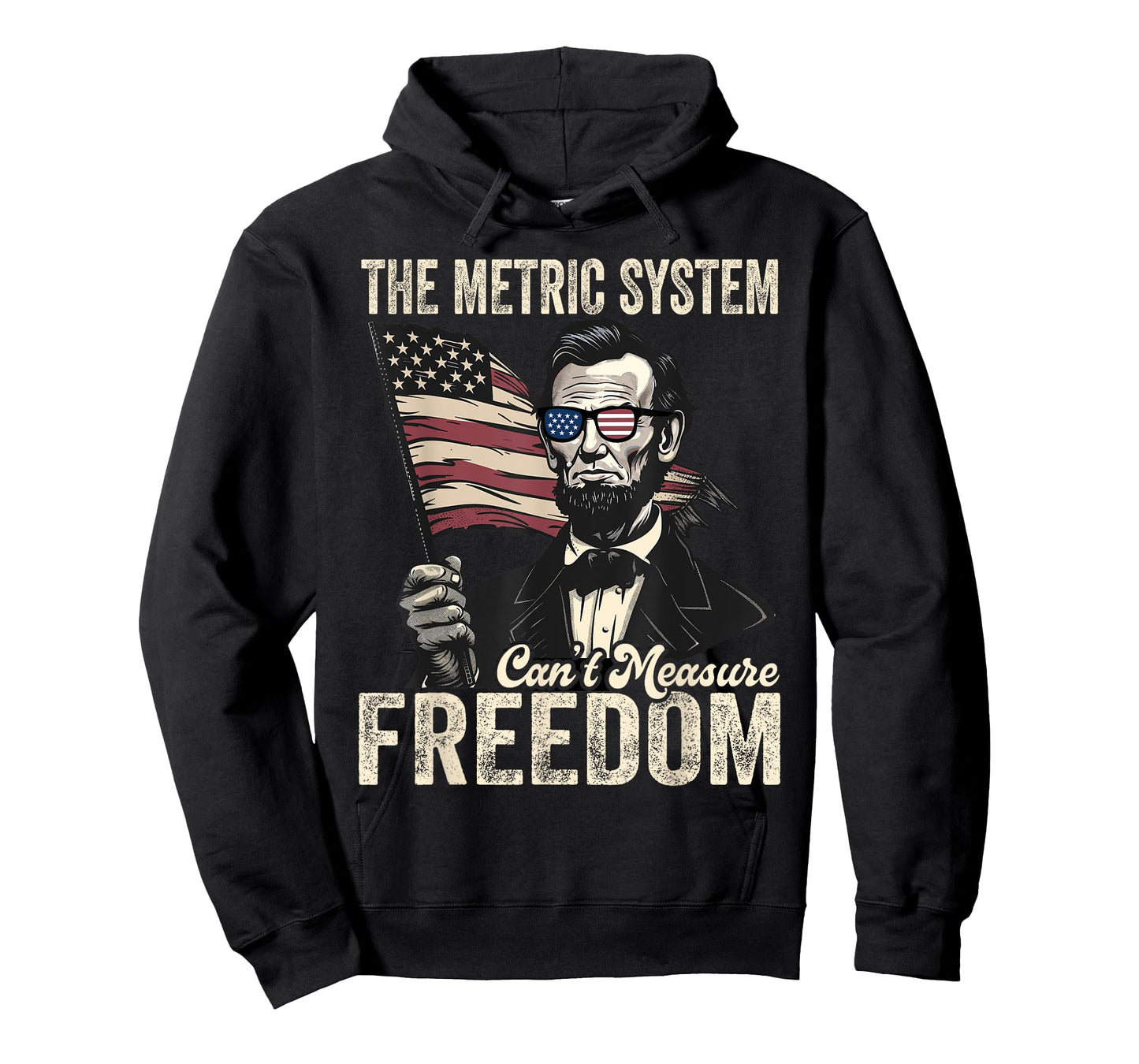 The Metric System Can't Measure Freedom 4th of July Vintage T-Shirt