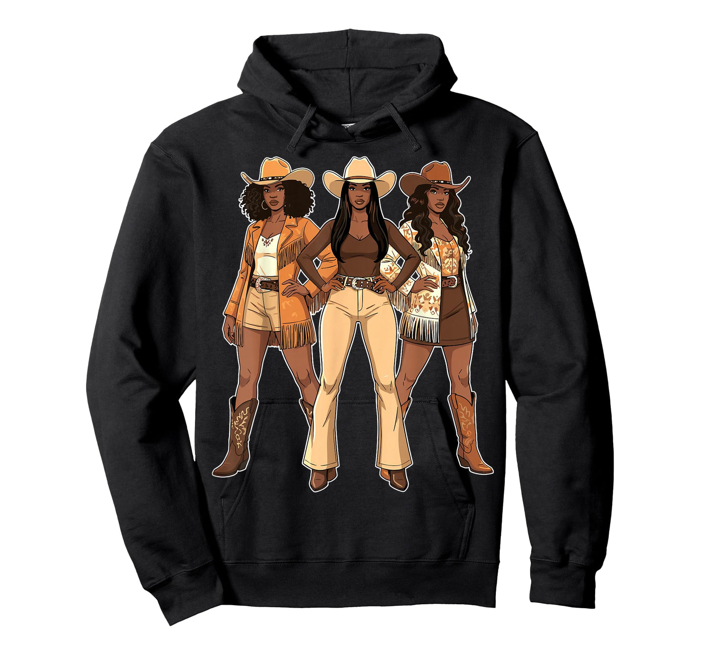 Black African American Cowgirl T-Shirt