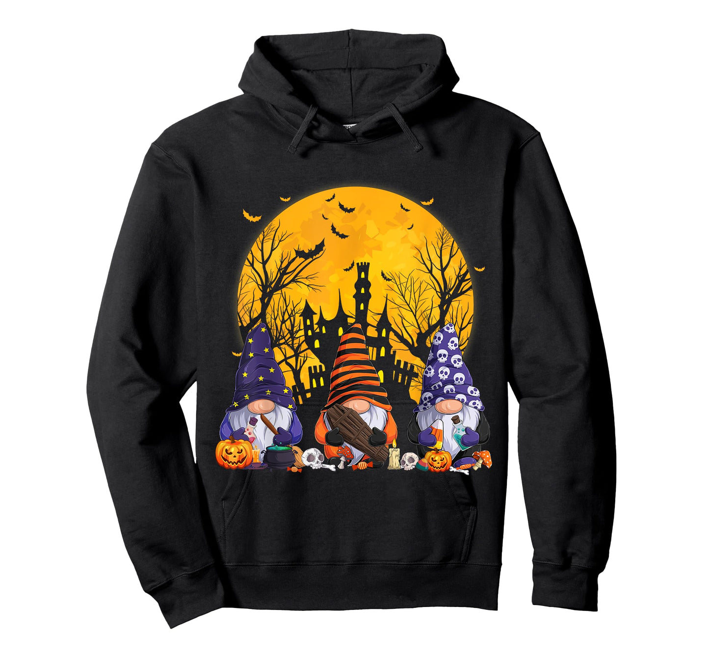 Gnome Witch Halloween Pumpkin Autumn Fall Holiday 2024 T-Shirt