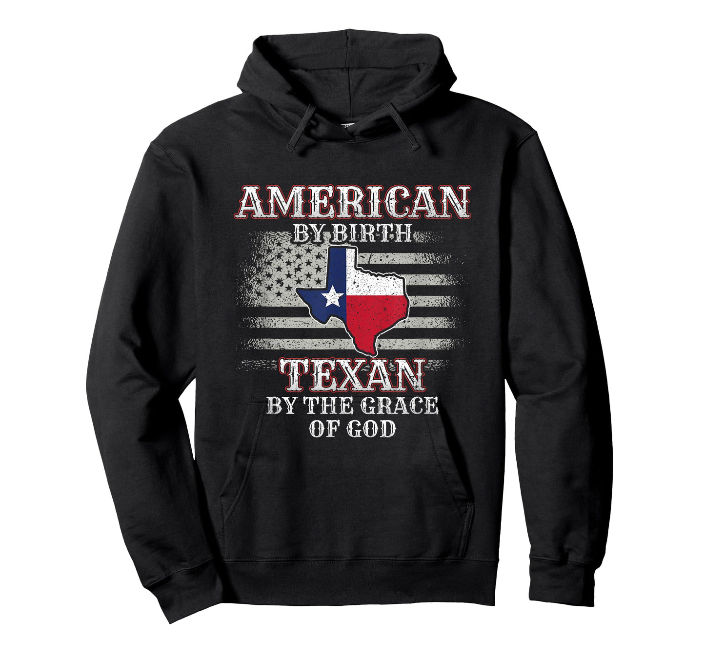 American By Birth Texan By The Grace Of God Texas Flag T-Shirt
