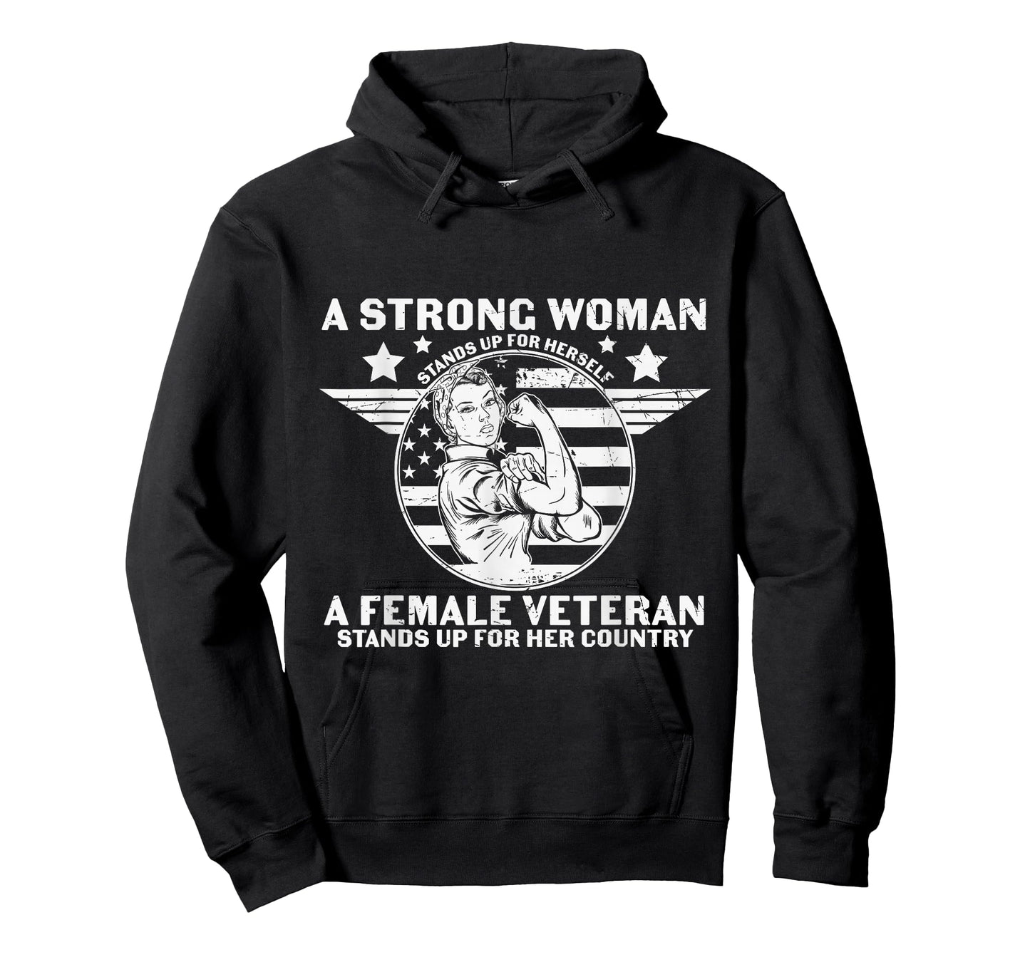 Female Veteran Woman Army Patriotic Vintage T-Shirt