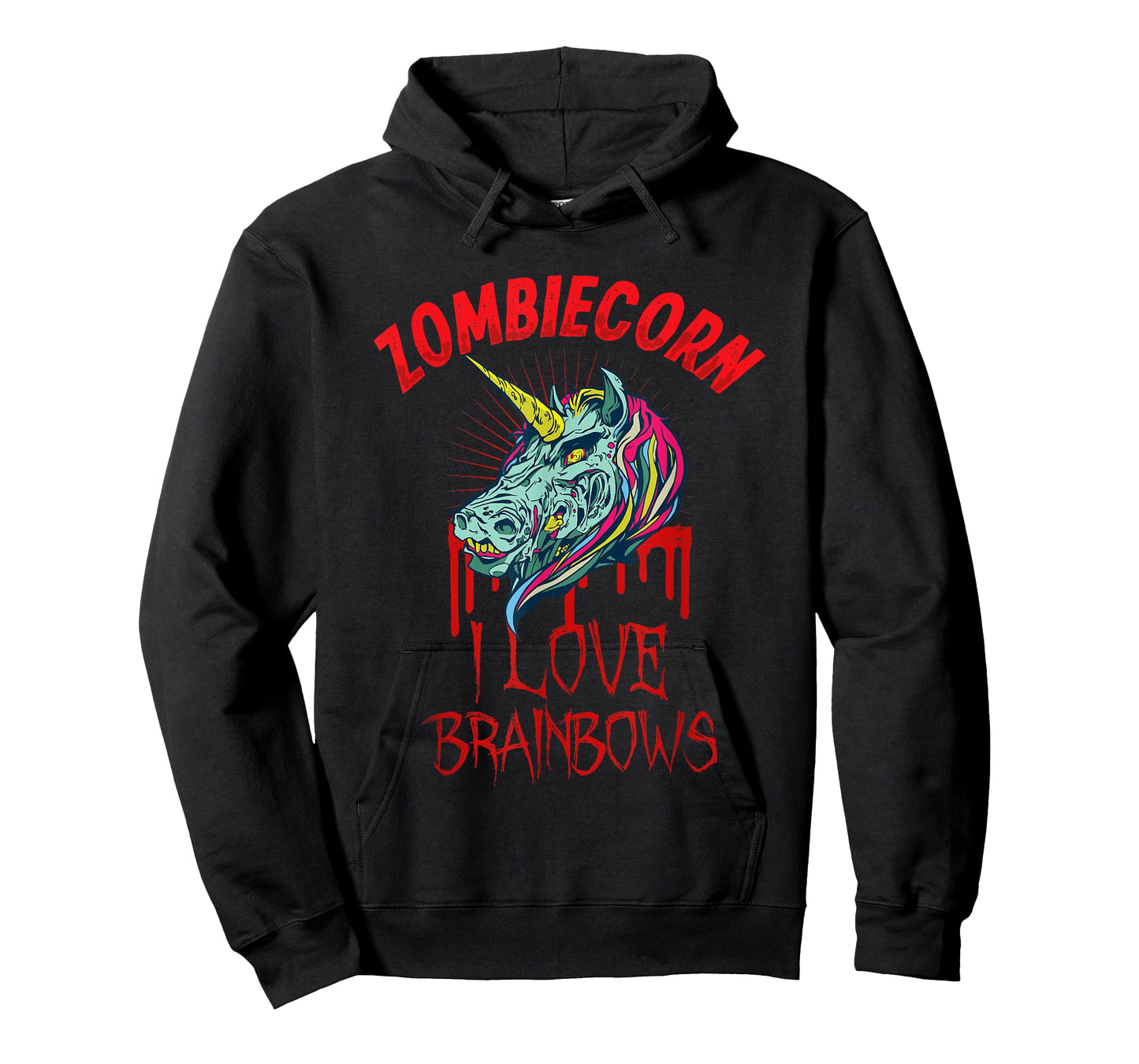 Zombiecorn I Love Brainbows Spooky Halloween Zombie Unicorn T-Shirt
