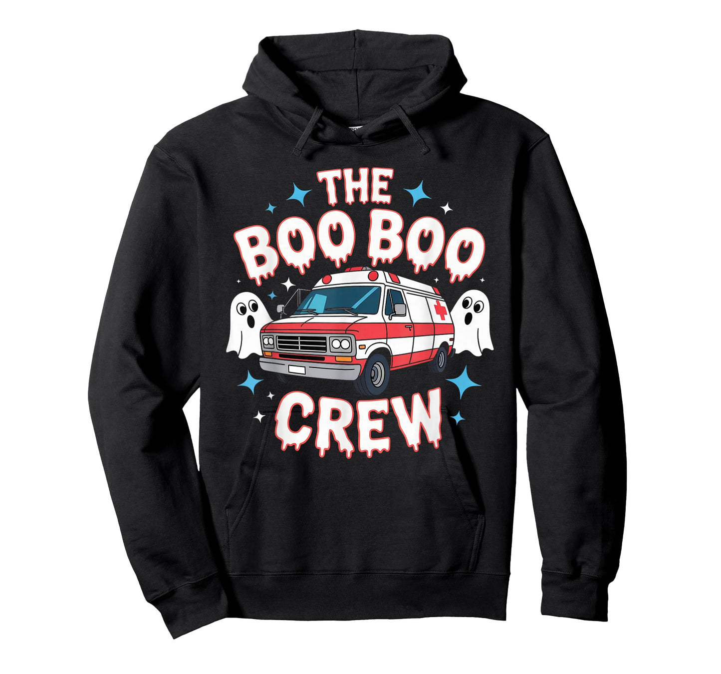 EMT Paramedic EMS Boo Boo Crew Ambulance Ghost Halloween T-Shirt