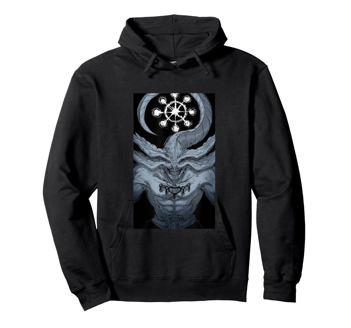 JujuCustoms Unisex Anime Apparel T-Shirt, Black, Small, Short Sleeve, Crew Neck, Classic Fit, Anime Graphic