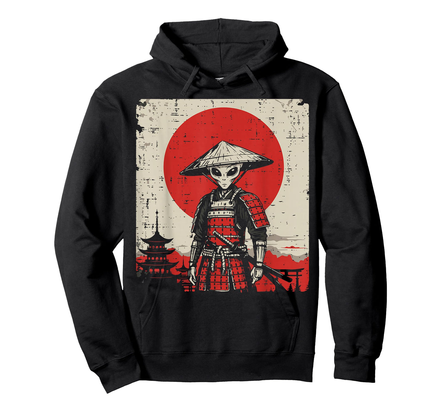 Alien Samurai Japanese Art Funny Ufo Ukiyoe Men Women Kids T-Shirt
