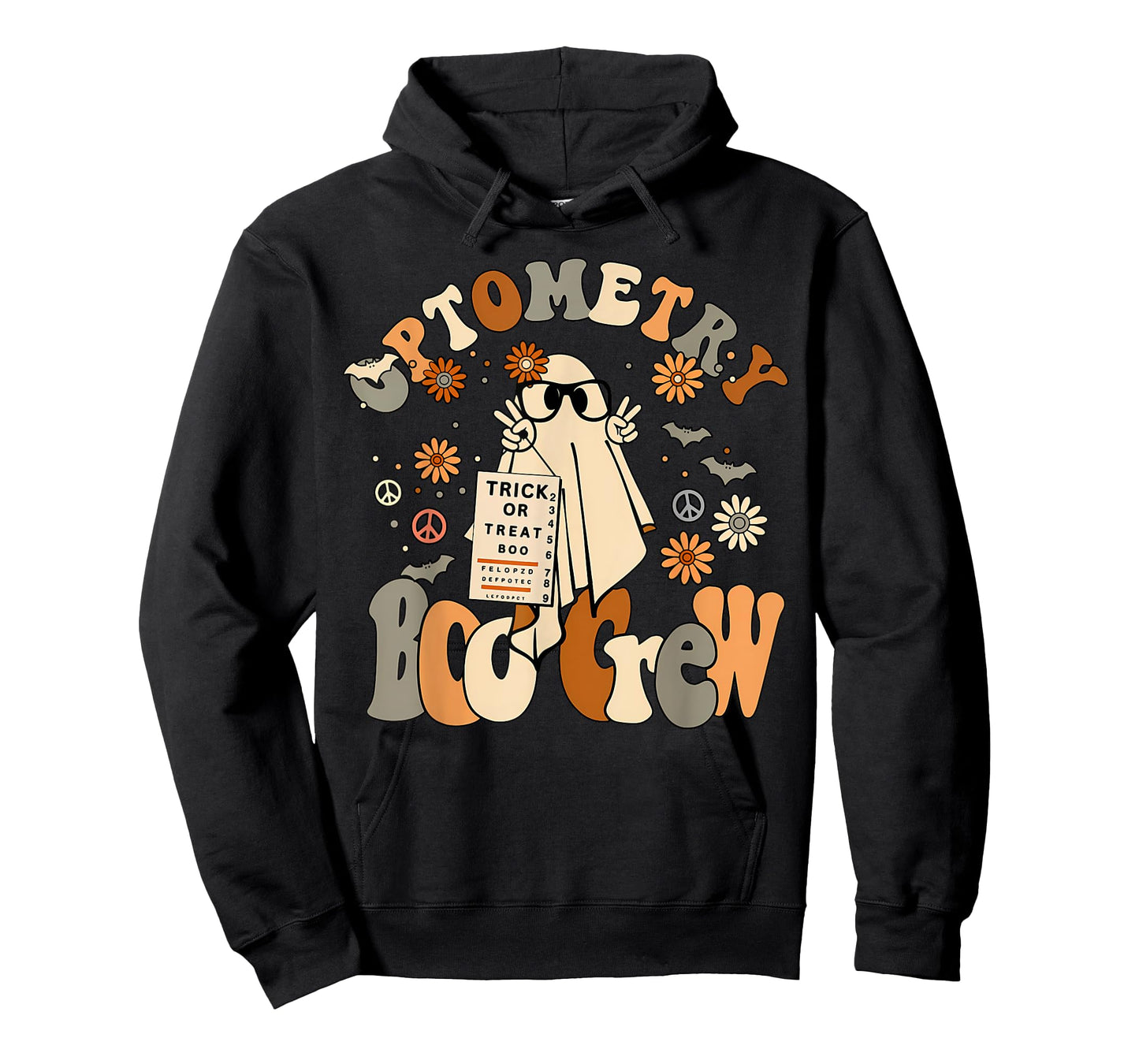 Spooky Optometry Boo Crew Ghost Halloween Eye Doctor T-Shirt