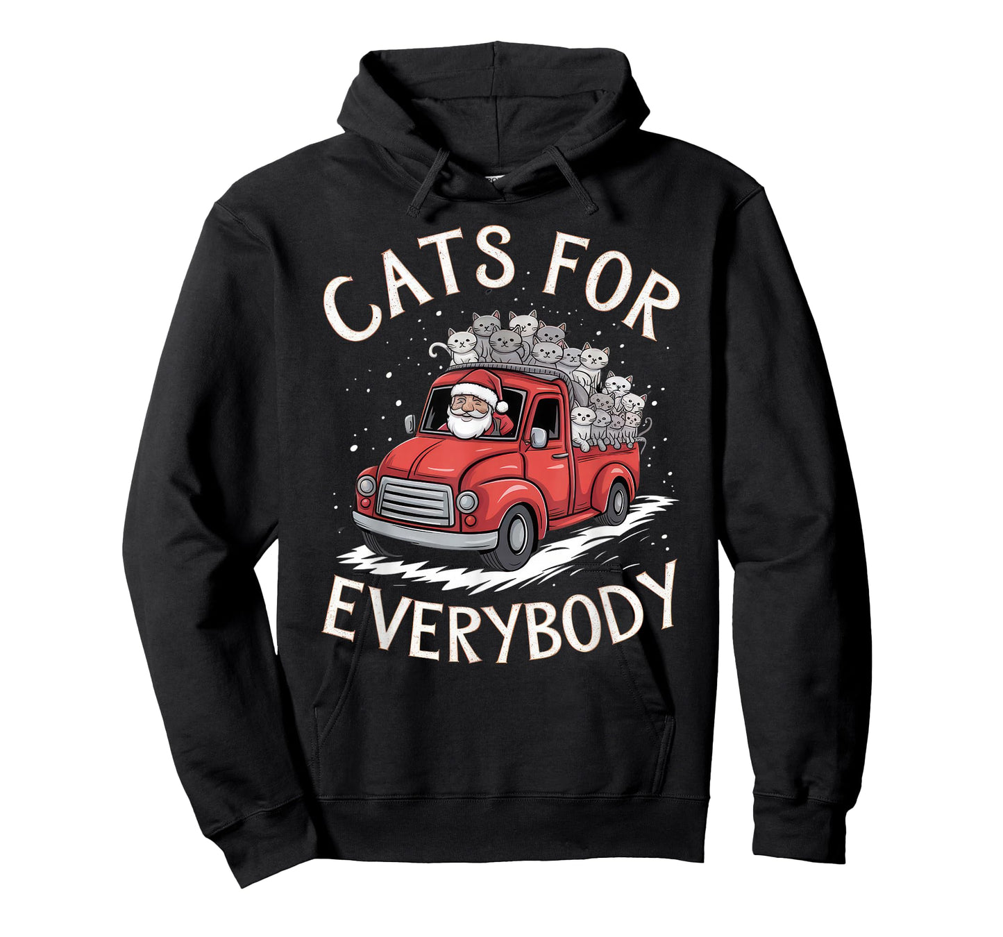 Cats for Everybody Christmas Shirt Funny Xmas Women Santa T-Shirt