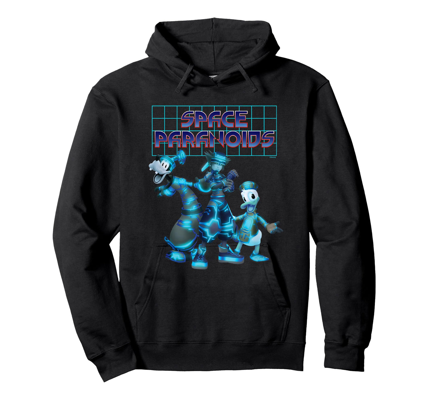 Disney Kingdom Hearts Space Paranoids Group Shot Neon Poster T-Shirt