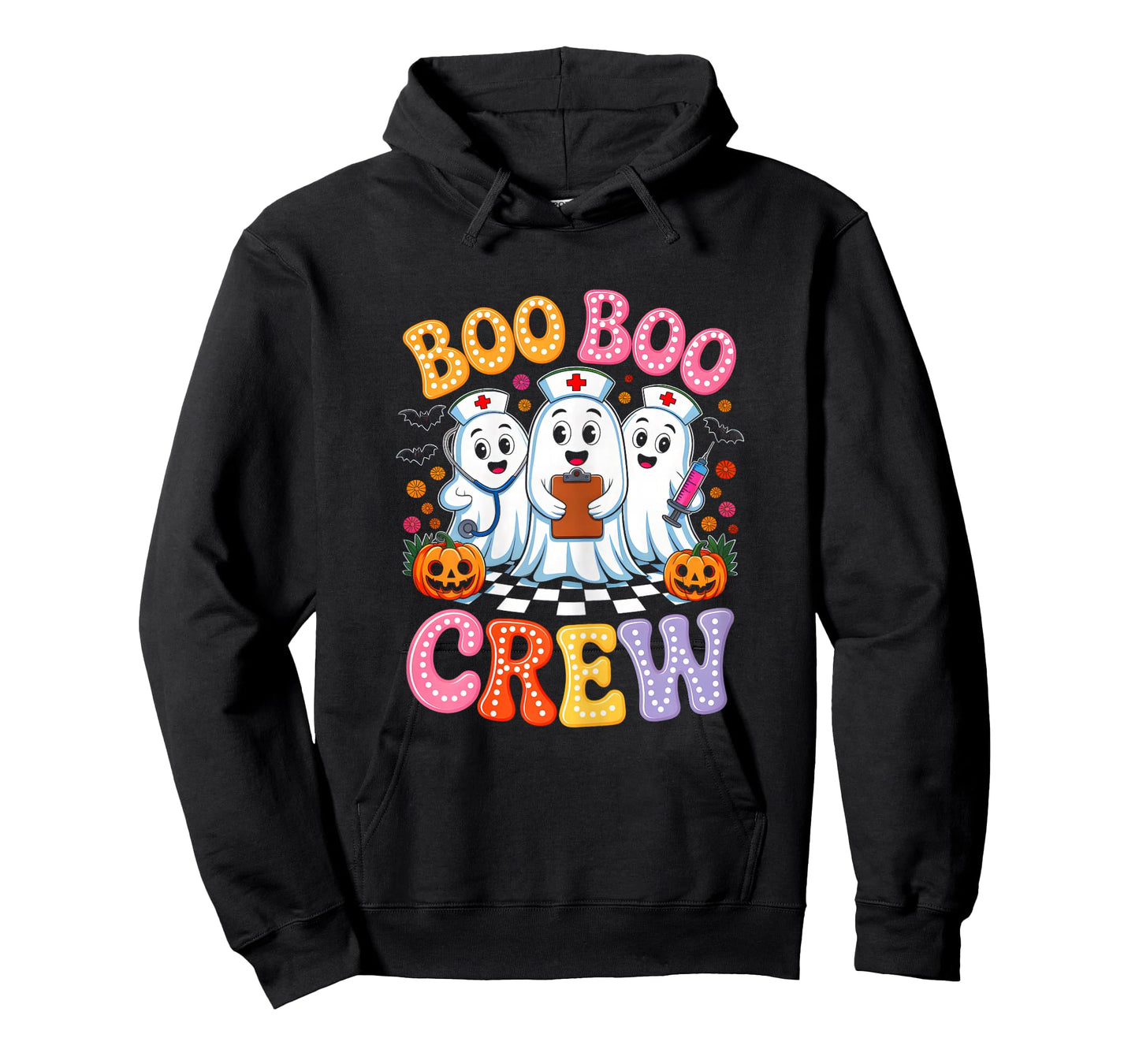 Groovy Boo Boo Crew Funny Halloween Ghost for Nurse Women T-Shirt