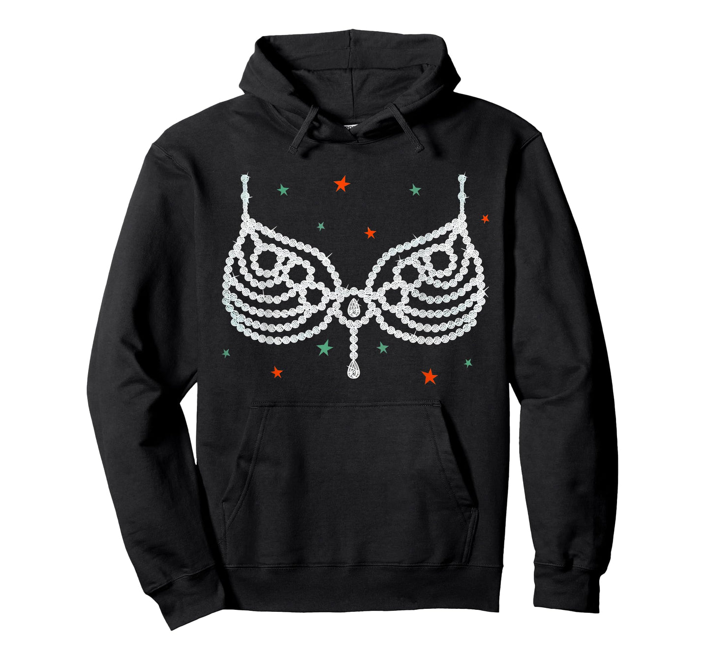 Funny Women The Life Halloween Orange Bra Costume Show Girl T-Shirt