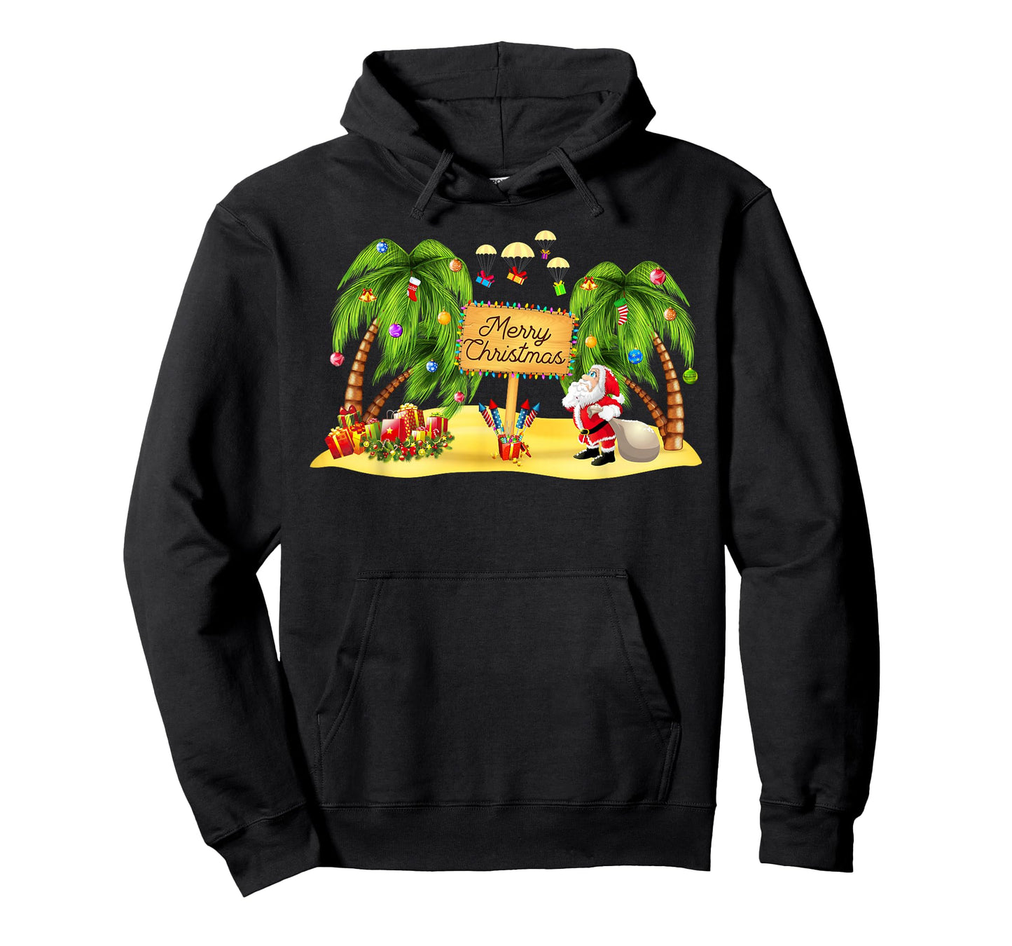 Christmas Palm Tree Tropical Xmas Coconut Lights Pajamas T-Shirt
