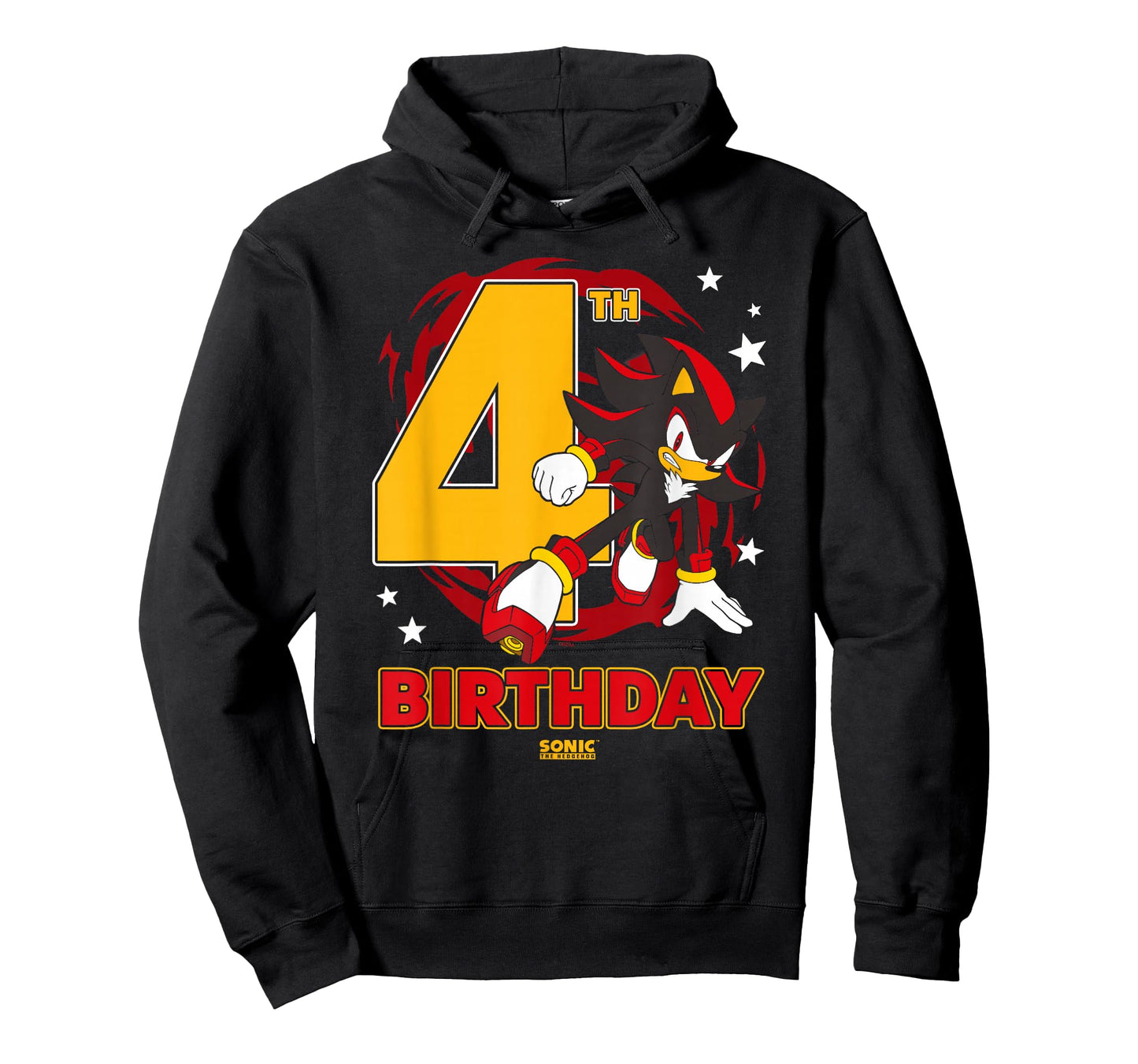 Sonic The Hedgehog 4th Birthday Epic Shadow Big Chest Logo T-Shirt