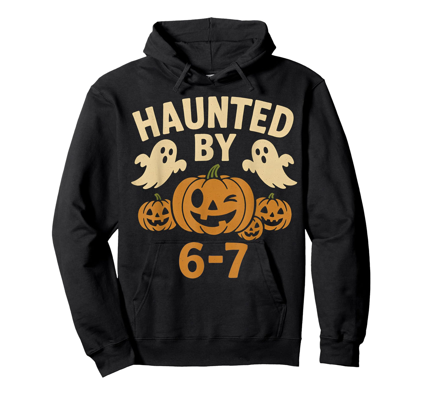Haunted by 6-7 Retro Halloween 67 Ghost Pumpkin Funny Kids T-Shirt