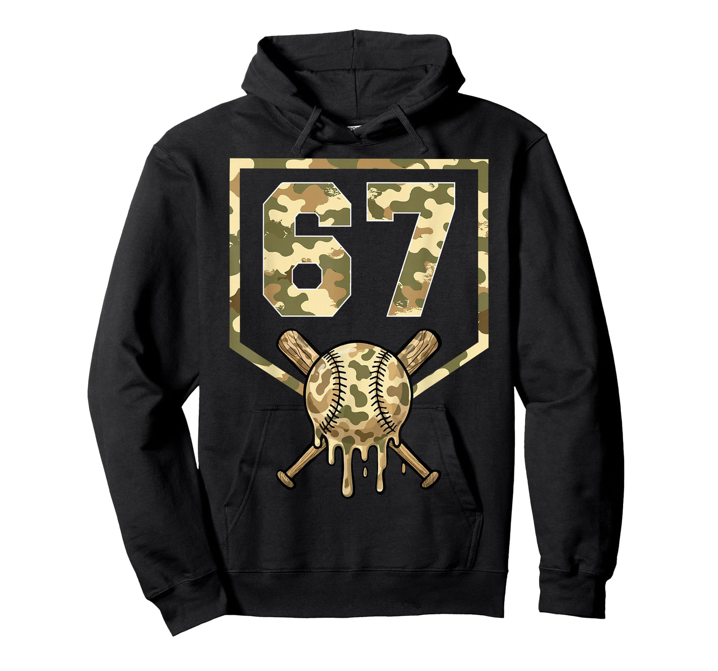 Baseball 67 Drip Boys Ice Cream Dripping Six Seven Camo Kids T-Shirt