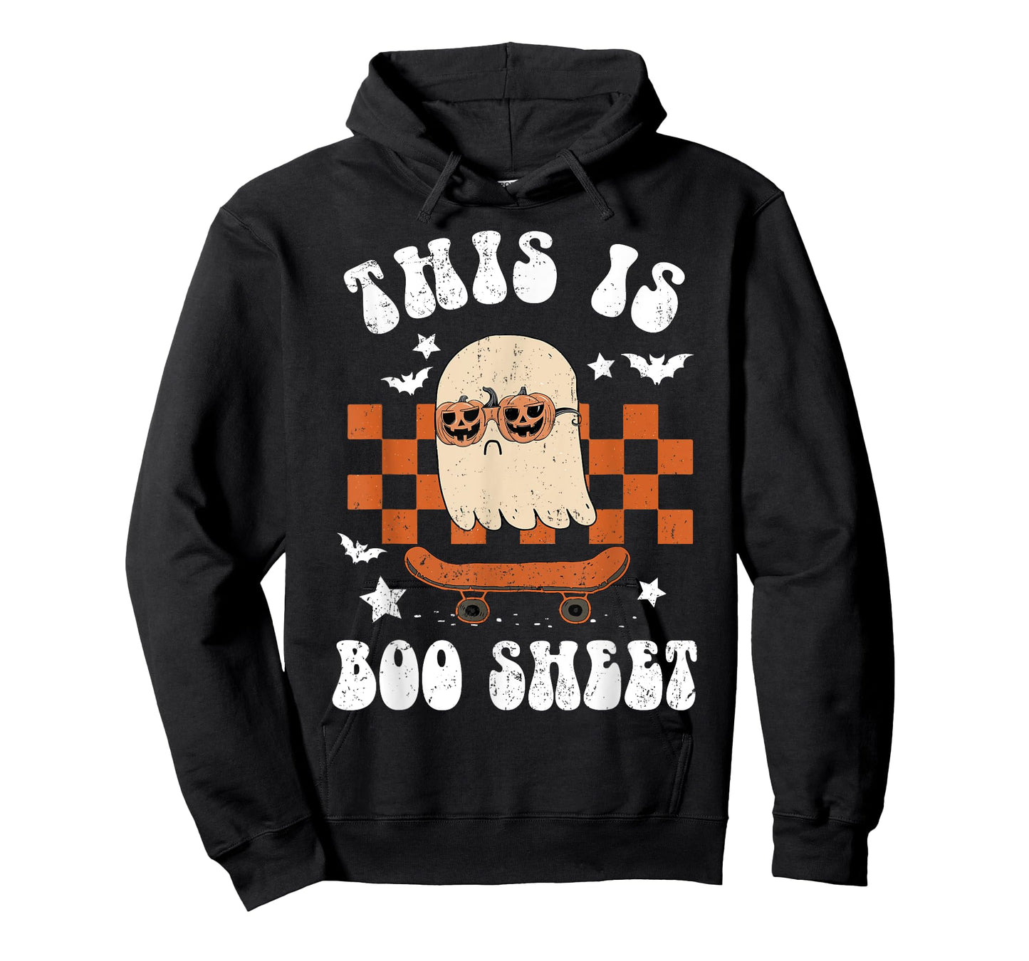 Cute Ghost Skateboarding This is Boo Sheet Halloween Costume T-Shirt
