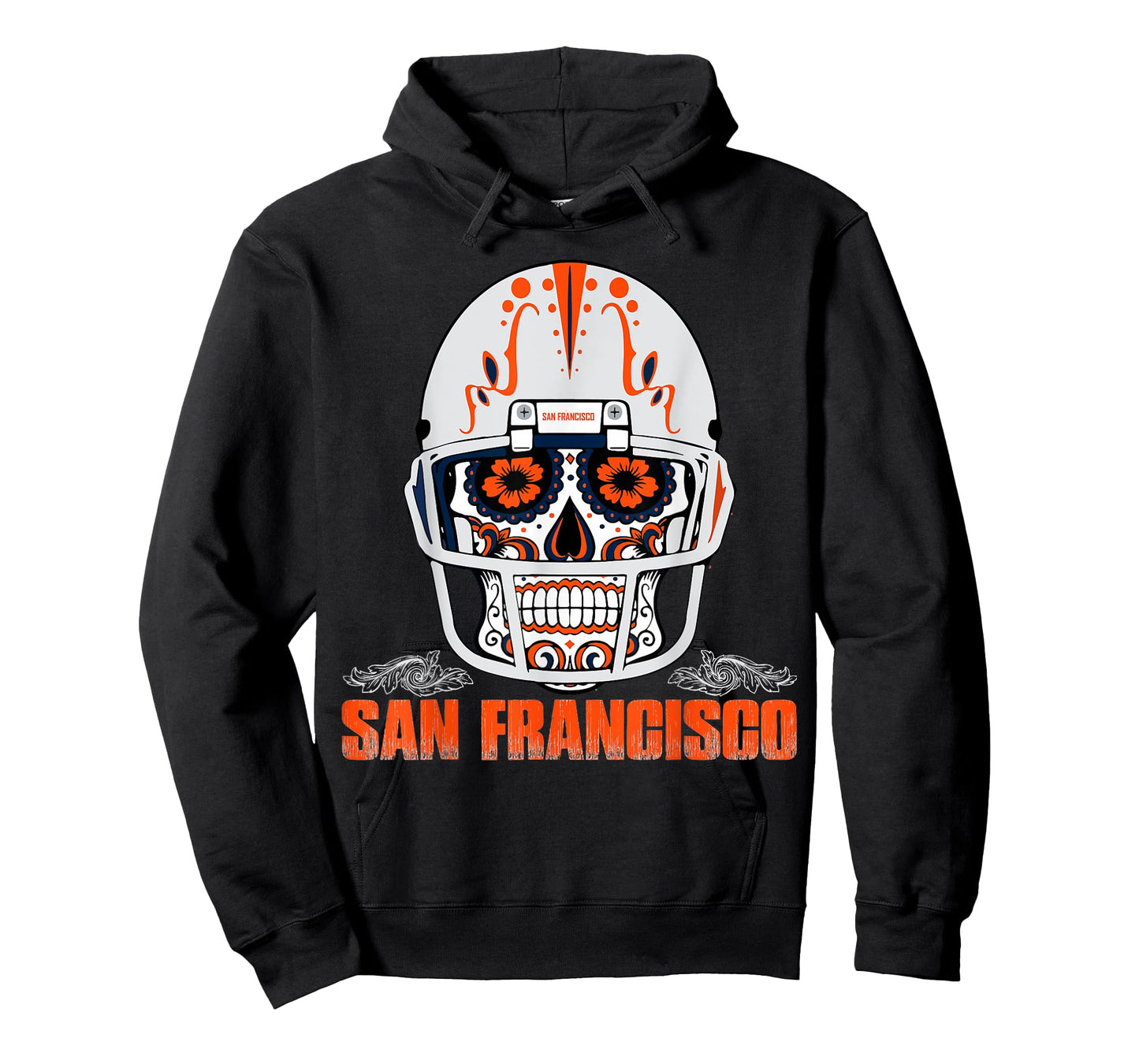 San Francisco Football Helmet Sugar Skull Day Of The Dead T-Shirt