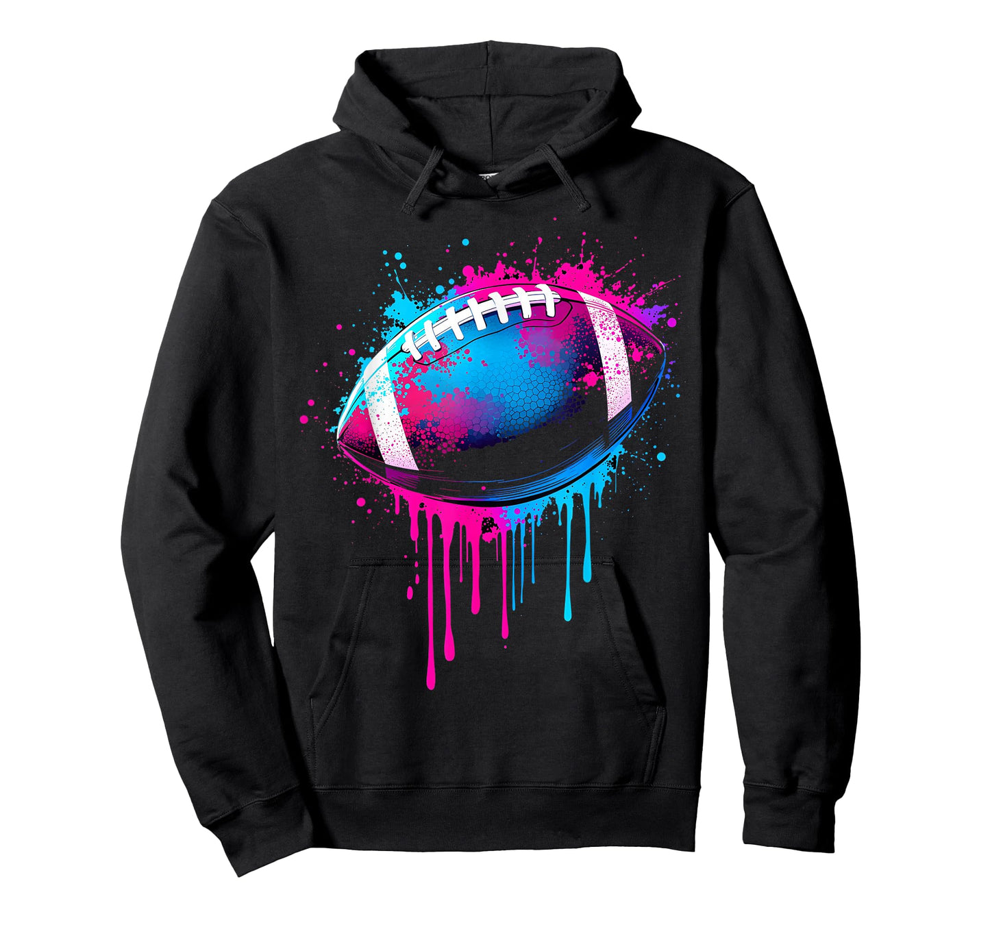Football Drip For Boys Tie Dye Colorful Football Game Day T-Shirt
