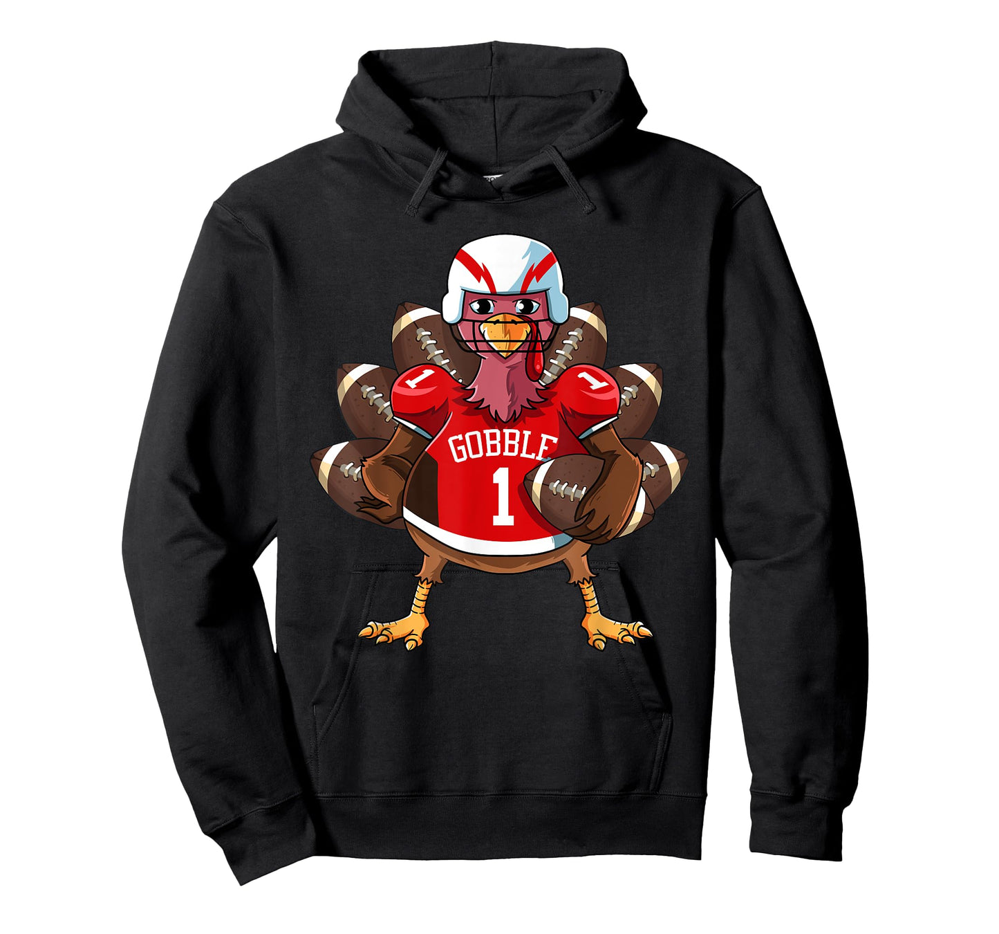 Funny Thanksgiving Football Game Turkey Player Sporty Gobble T-Shirt