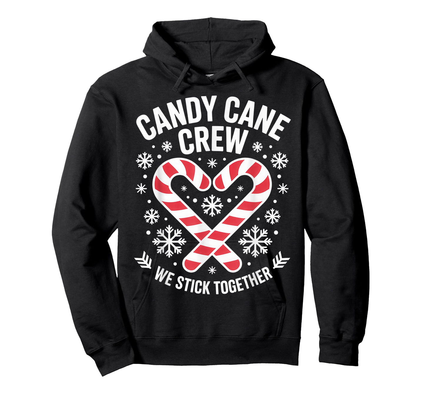 Candy Cane Crew Heart Holiday Family Matching Pajama T-Shirt
