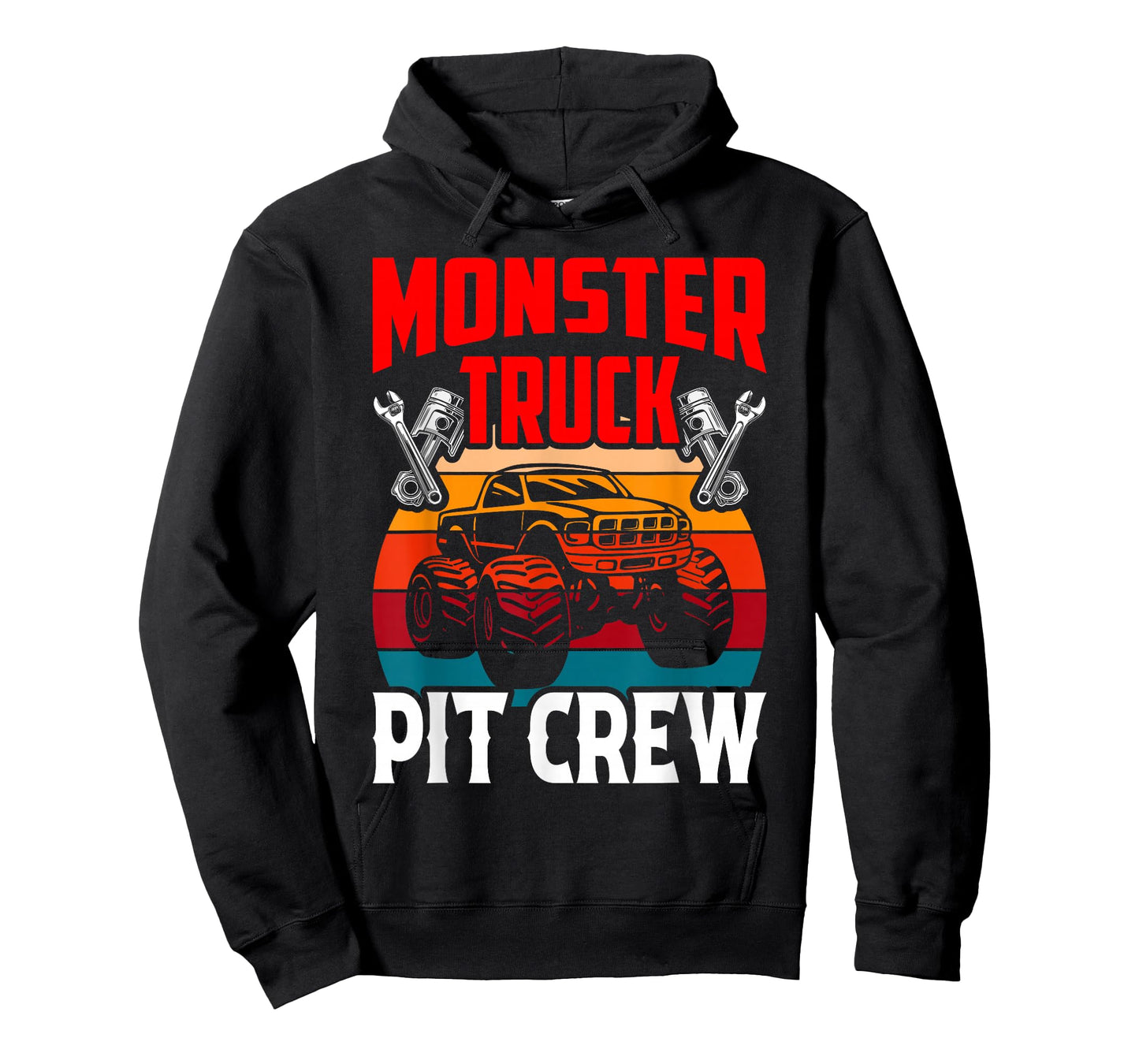 Monster Truck Pit Crew Men Boys T-Shirt