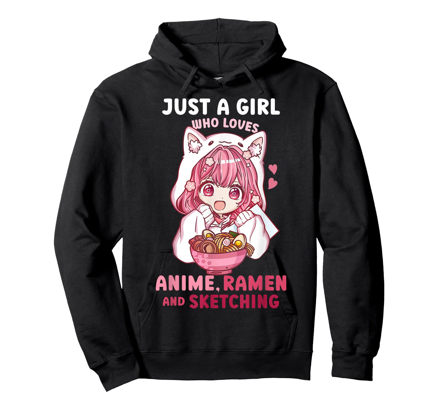 Anime Ramen Sketching Just a Girl Who Loves Anime Sketching T-Shirt