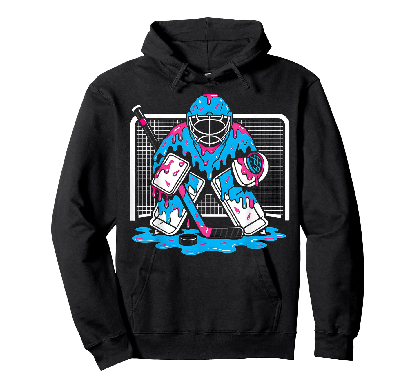 Hockey Goalie Ice Cream Drip Boys Ice Hockey Youth Player T-Shirt