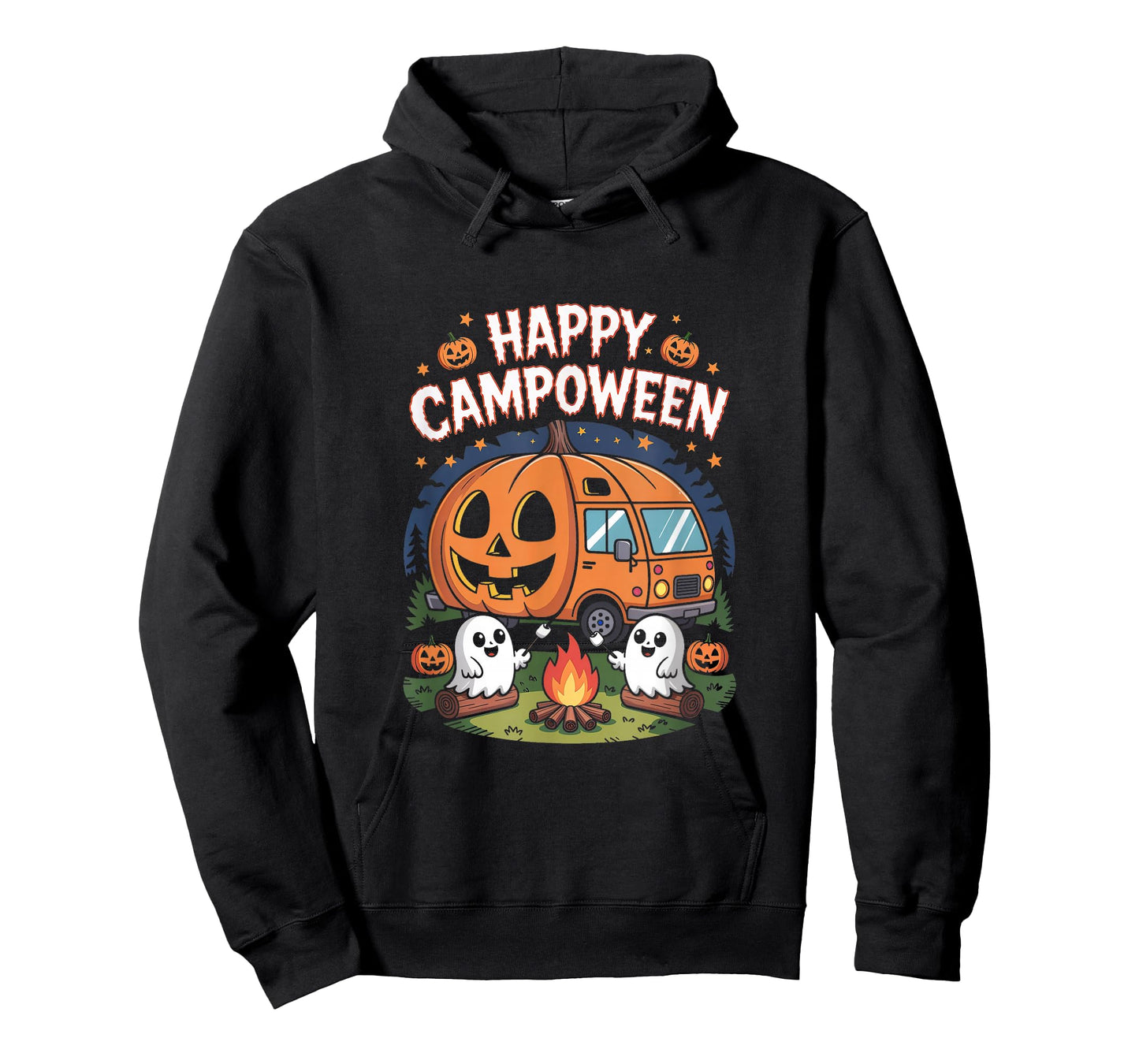 Happy Camp-O-Ween Halloween Camping Ghosts T-Shirt